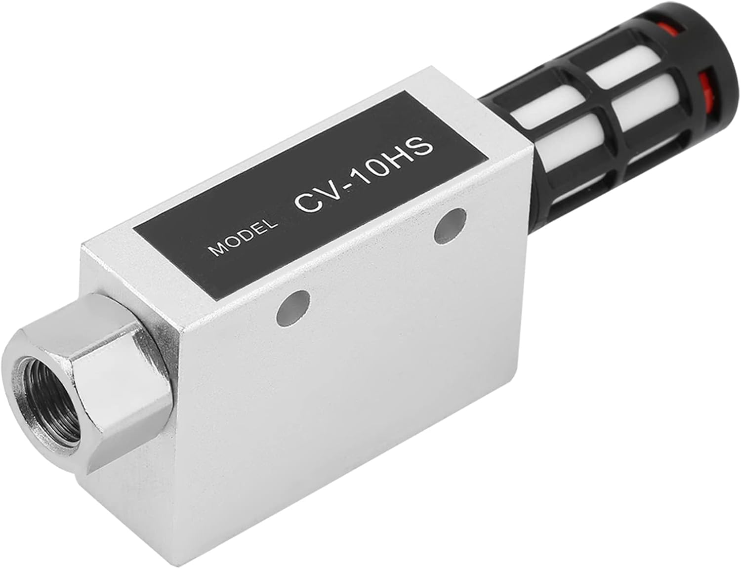 CV-10HS Pneumatic Air Exhaust Vacuum Ejector Generator with Silencer, Creates High Suction Vacuum from Compressed Air Flow, Durable Aluminum Alloy Construction, image number 6