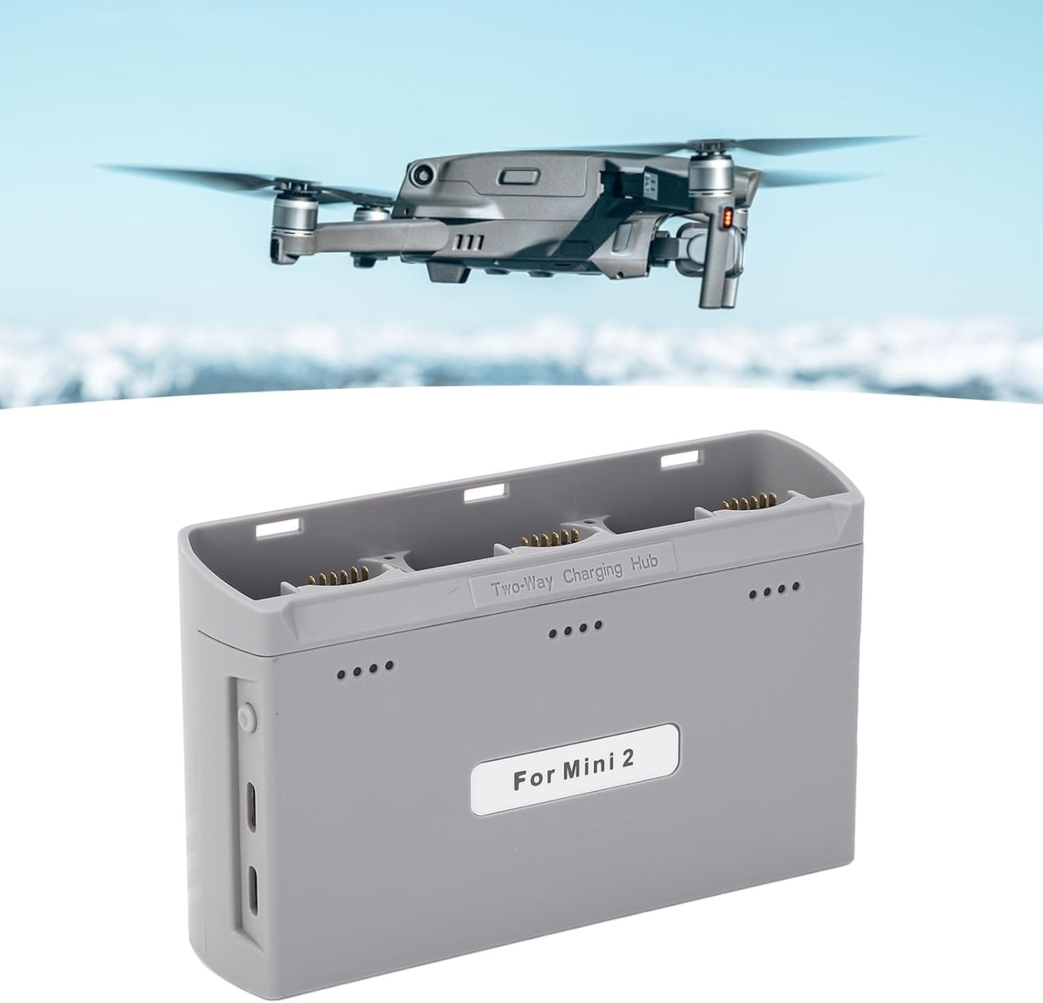 Battery Charging Hub for Mini 4K/Mini2 Se/Mini SE, 3 Way Drone PD Batteries Charger with Digital Display, with 1*USB +1*Type C Cable image number 3