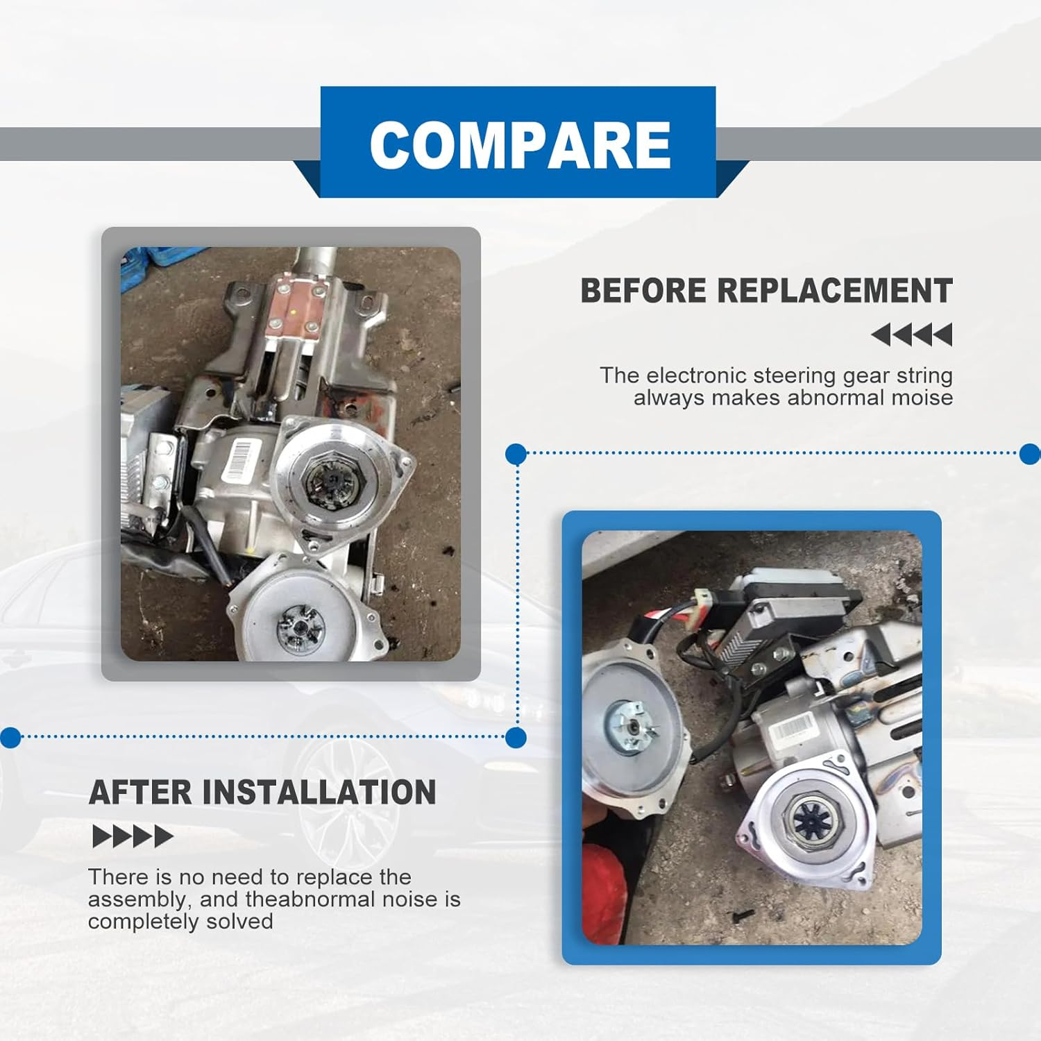 4-Pack Flexible Steering Coupler Replacement, 56315-2K000FFF Nylon Pad Plastic Rubber Wheel, Steering Coupling Steering Column Motor Compatible with Hyundai and Kia (Black) image number 1