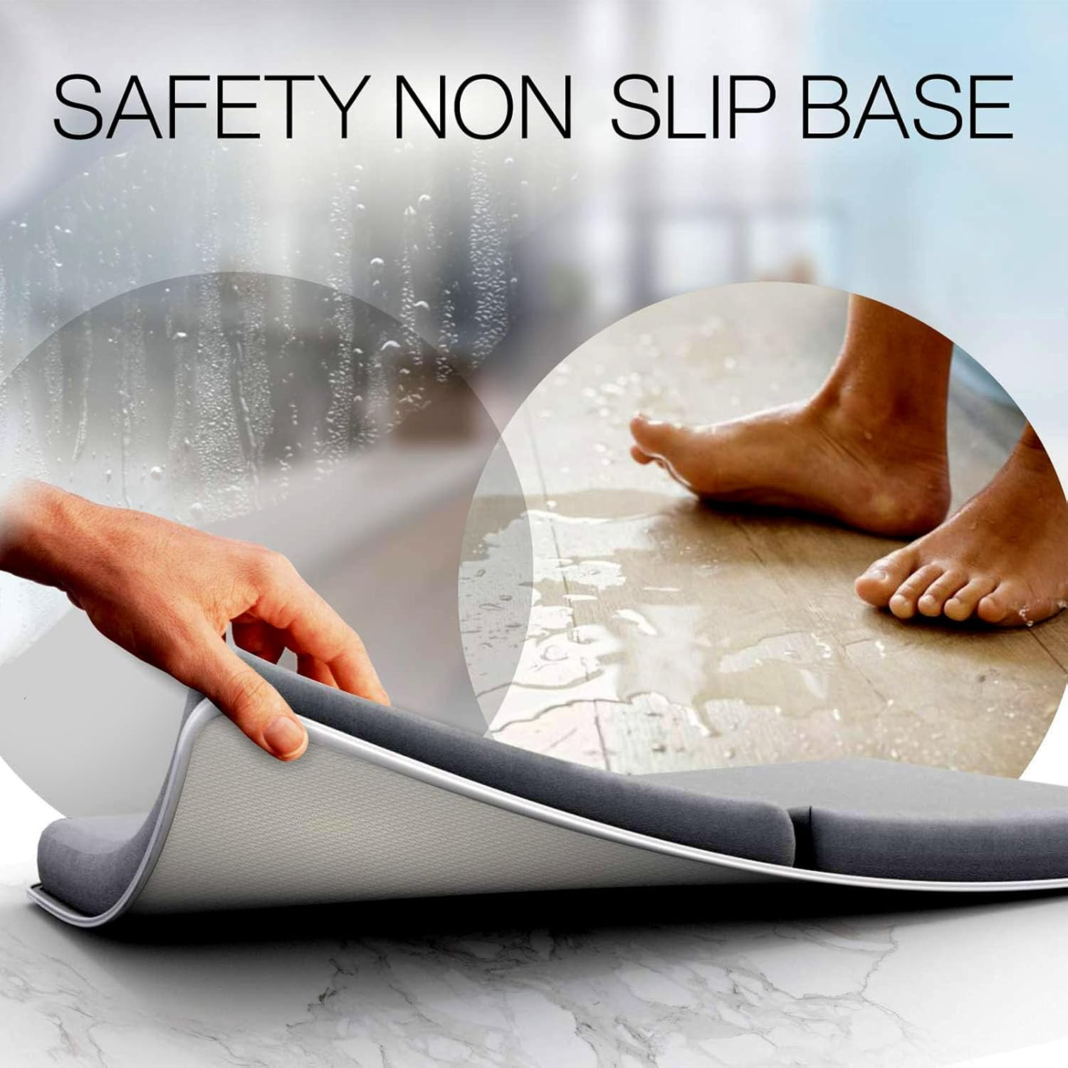 Baby Bath Kneeler and Elbow Rest Pad Set, Non Slip Comfortable Bath Kneeler with Storage Pockets, Easy to Clean Bathtub Kneeling Pad Painless Memory Foam Mat for Bathroom