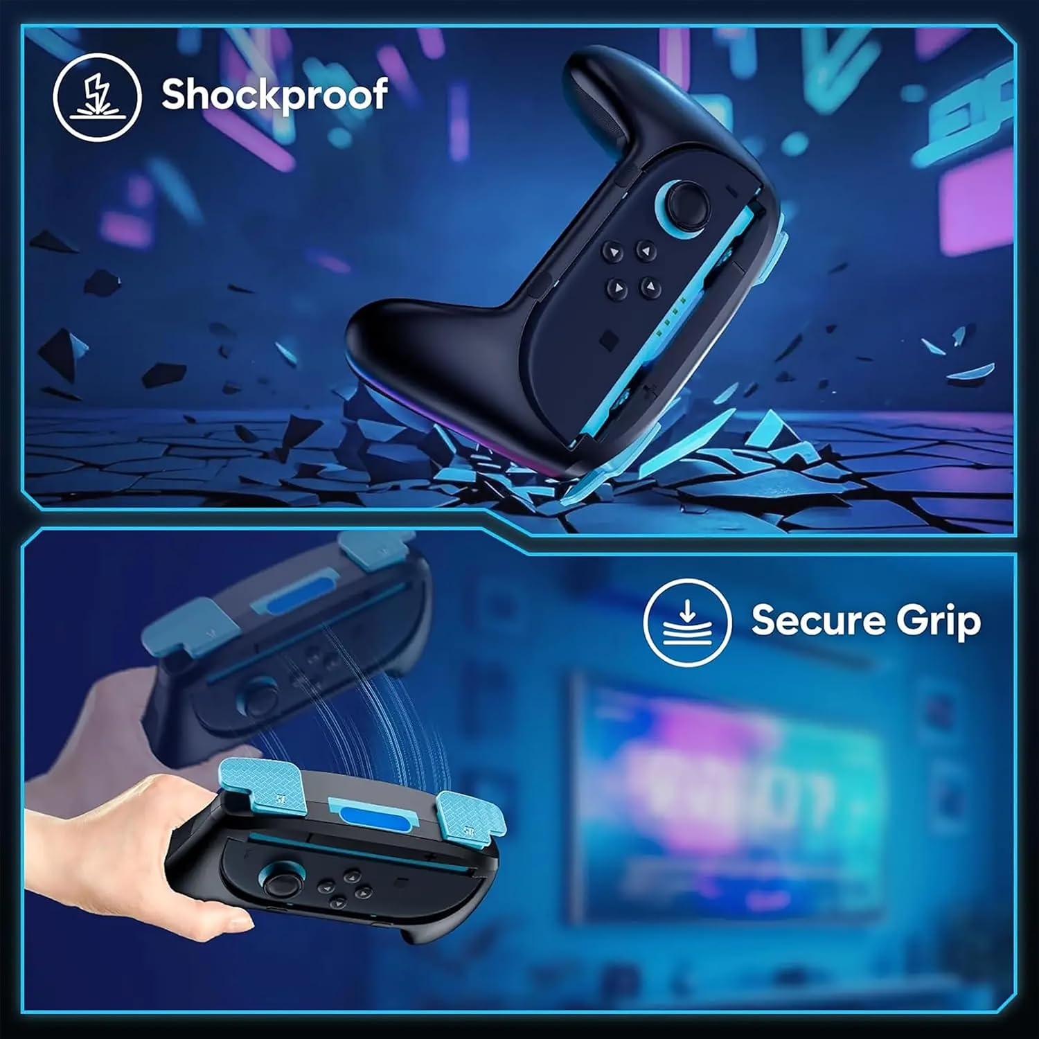 2 Pack Joy-Con Controller Hand Grips for Switch 2 Wear-Resistant Comfort Handles Holder for Switch 2 Controller Grip for Joy Cons 2