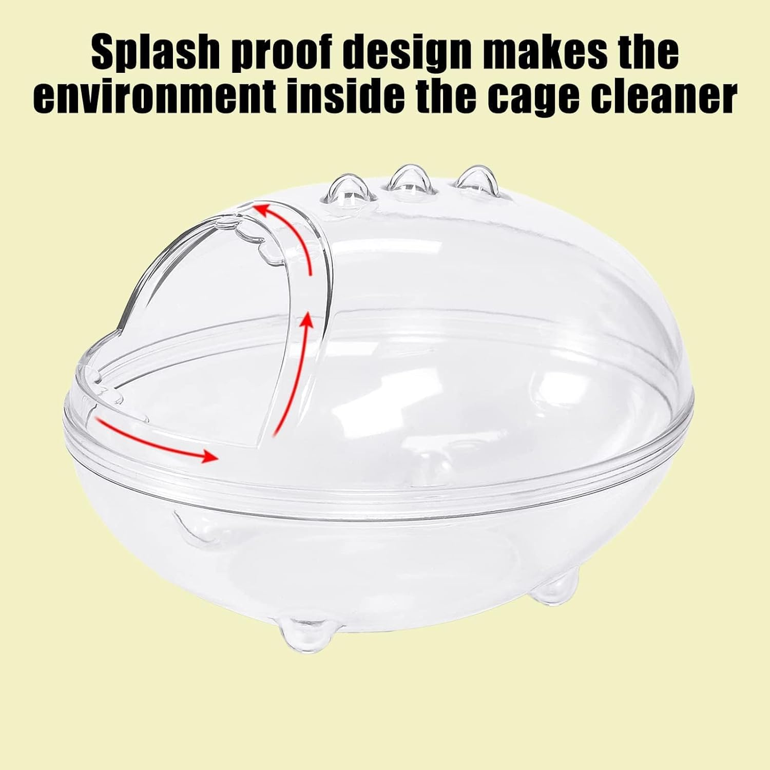 Hamster Sand Bath, Pet Bath, Hamster Toilet, Sand Bathroom, Container Small Animal Sauna Sandpit for Hamsters, Guinea Pigs, Ferrets, Gerbil Chinchilla (S)