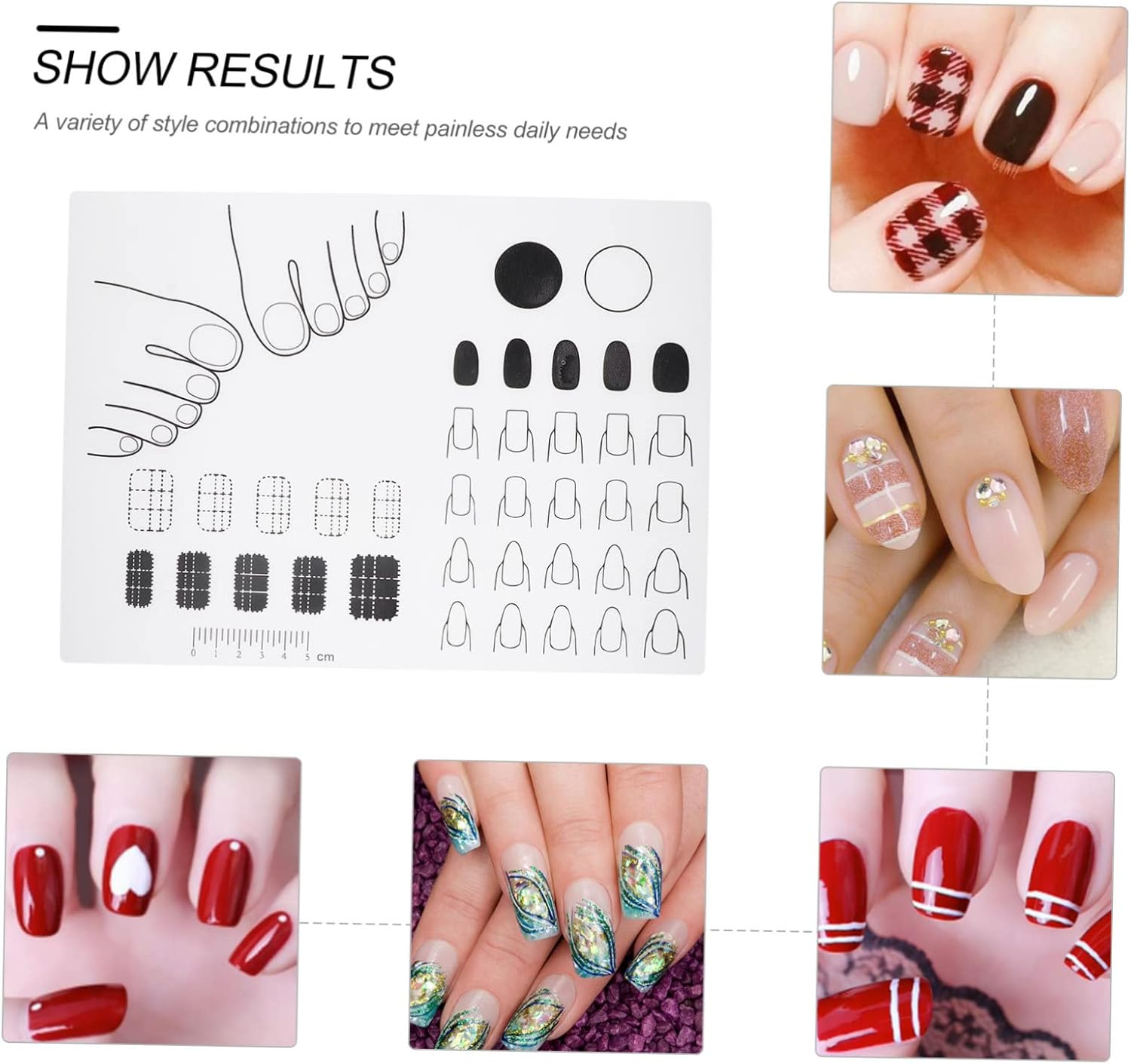 Baluue Acrylic Nail Practice Mat Silicone Trainer Sheet for Diy Application Manicurists and Beginners to Nail Art Techniques image number 5