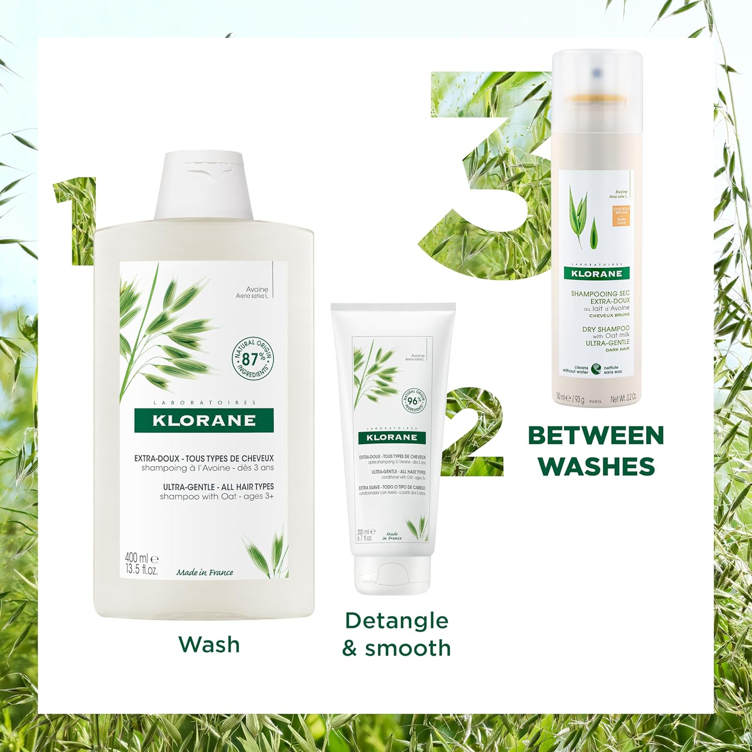 Klorane Oat Milk Tinted Dry Shampoo 150Ml - All Hair Types image number 5