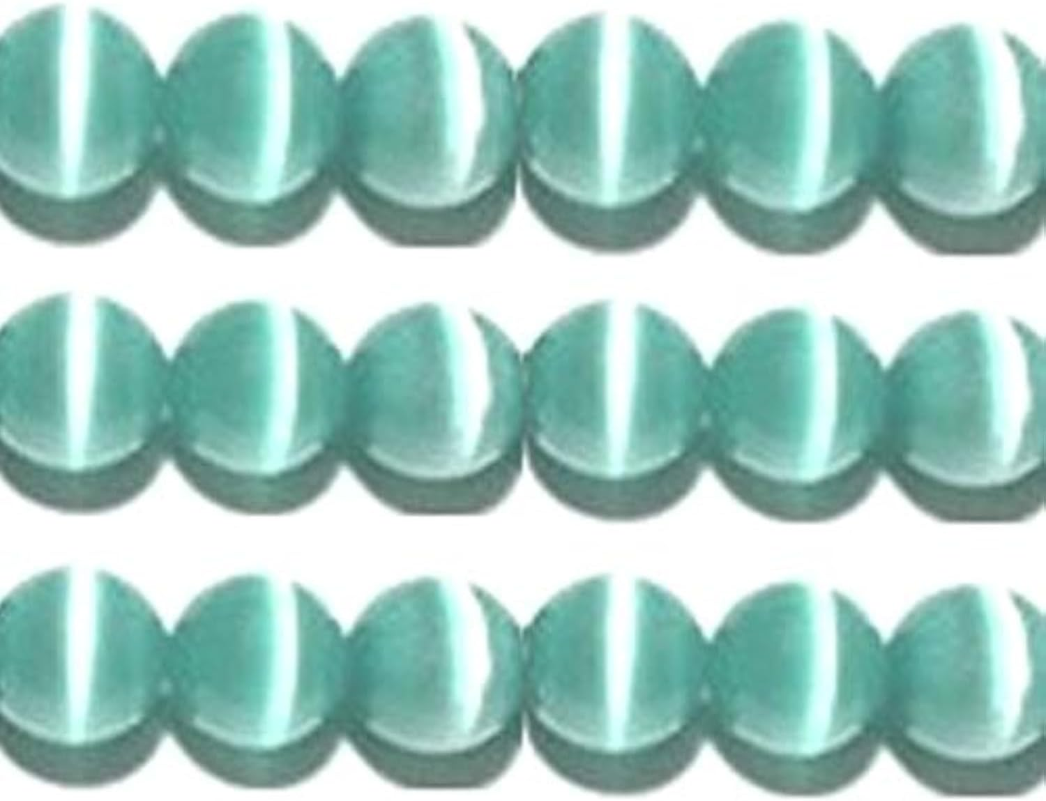 4Mm Cat'S Eye Bead Strands Grade "A" Fiber Optic, 32 Colors to Choose from (Rainbow) - Blue image number 7