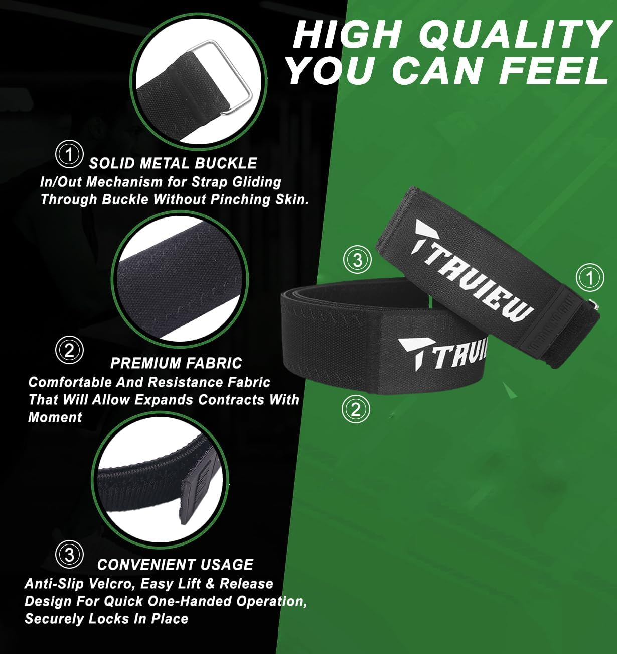 TAVIEW Occlusion Bands,4 Pack (2 Bicep Bands,2 Leg Bands), Comfortable Elastic Bands for Blood Flow Restriction Training and Fast Muscle Growth without Lifting Heavy Weights&hellip; - Blue,Red image number 2