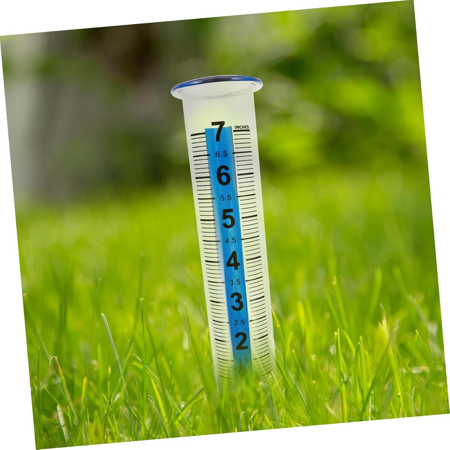 POPETPOP Transparent Plastic Rain Gauge with Design Easy-Read Outdoor Rain Measuring Tool for Garden Lawn and Farming Practical Rainfall Collector for Accurate Precipitation Measurement image number 3