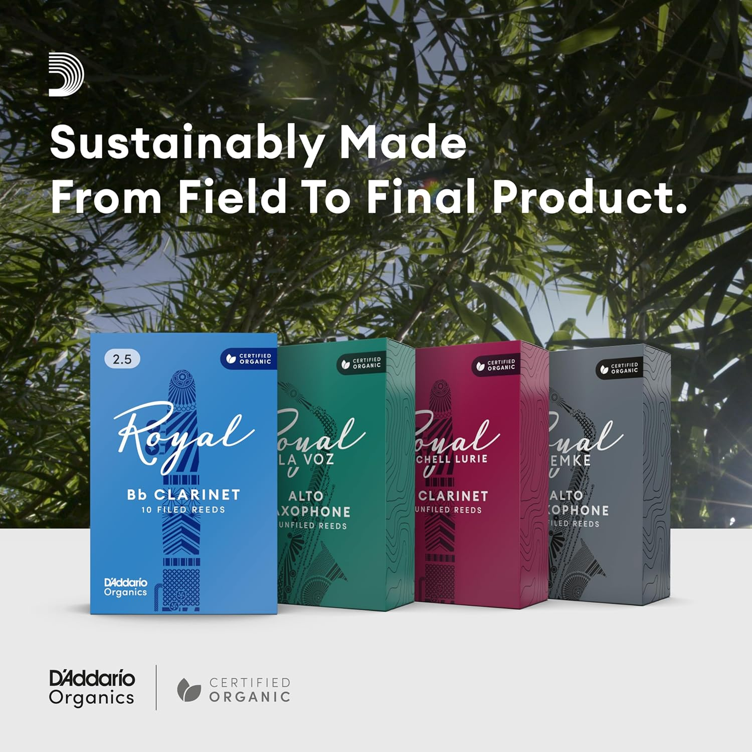 Royal Tenor Sax Reeds, Strength 2.5, 10-Pack image number 1