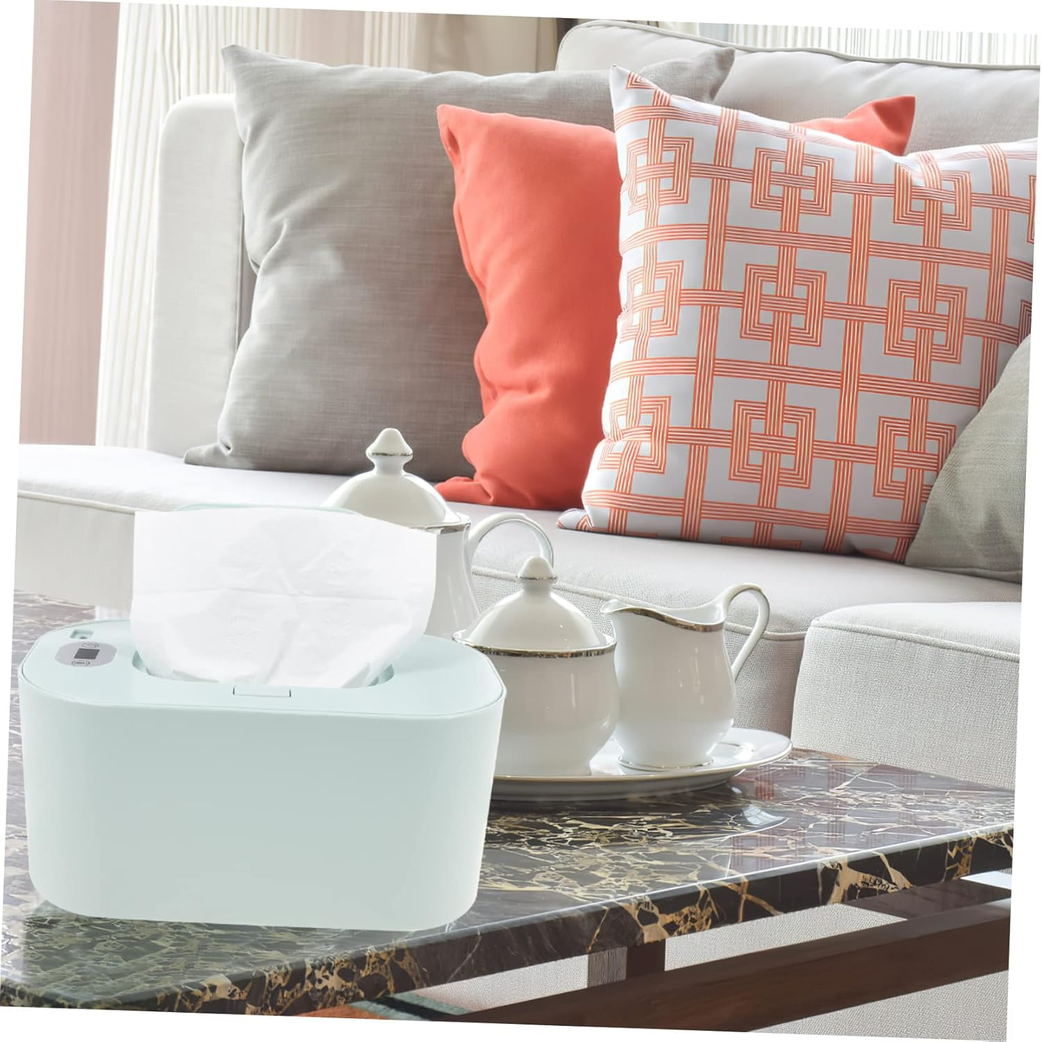 Portable Wipe Warmer USB Wipe Warmer Tissue Dispenser for Home Car Travel Use Wet Tissue Function