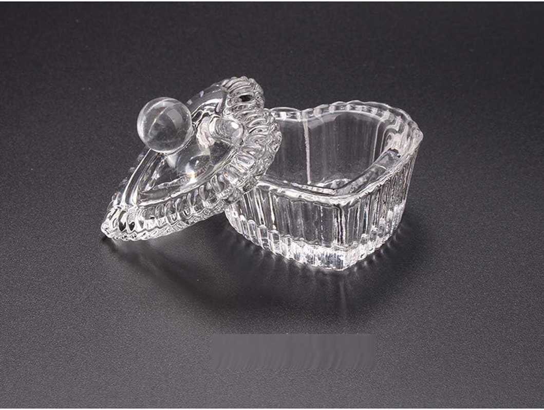 1 Piece Nail Art Acrylic Crystal Glass Dish Cup Nail Dappen Cup Nail Art Glass Acrylic Dappen Dish Liquid Powder Crystal Cup Glassware Tools with Lid for Mixing Liquid Powder, Transparent image number 2