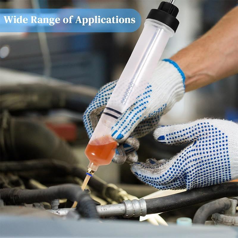 Automotive Fluid Extractor Pump, 1 Pack 200 CC Oil Change Syringe with Hose, Manual Fuel Suction & Filler, Fluid Oil Change Evacuator image number 4