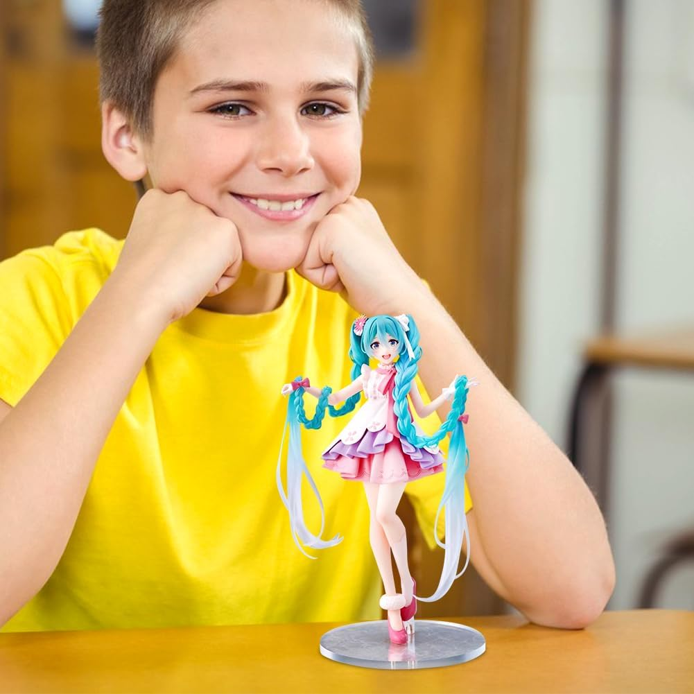 Hatssunes Miku Anime Figures Character Model Statue Action Figure PVC Figure 20 Cm Miku Figure, Desktop Ornaments, Gifts for Anime Fans (Pink) image number 5