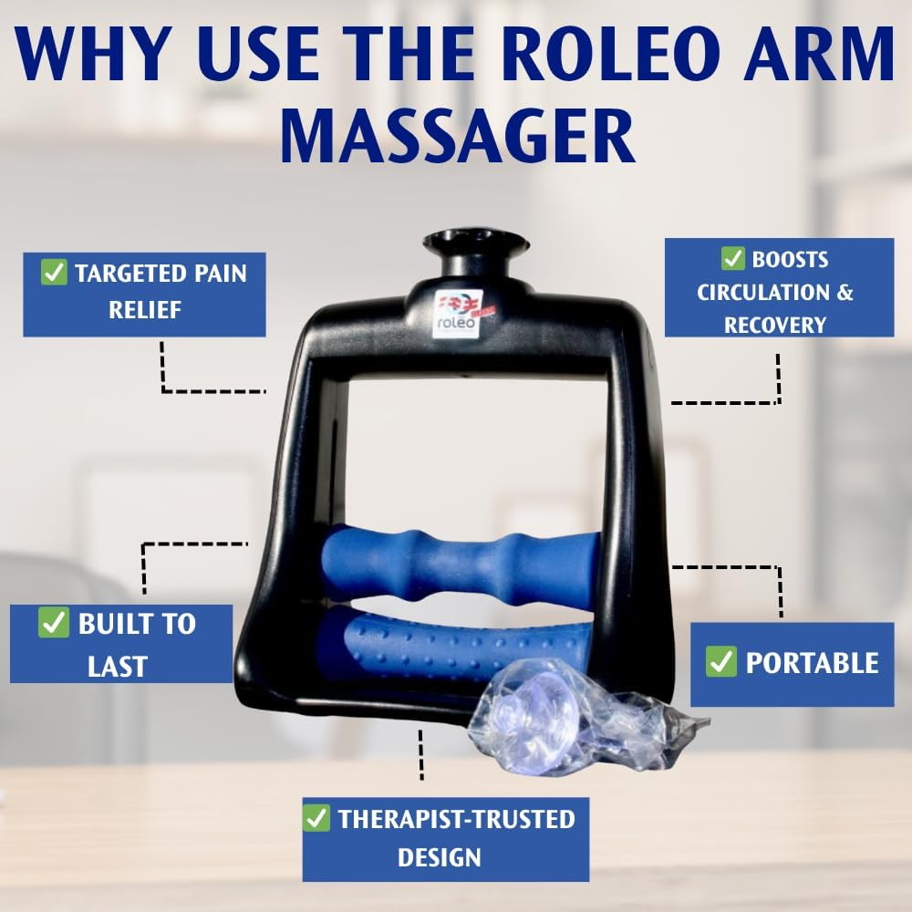 Roleo Tennis Elbow Trigger Point Massager - Arm Massager for Tennis Elbow Treatment and Golfer'S Elbow Treatment - the Carpal Solution Forearm and Hand Massager for Muscle Pain Relief image number 5