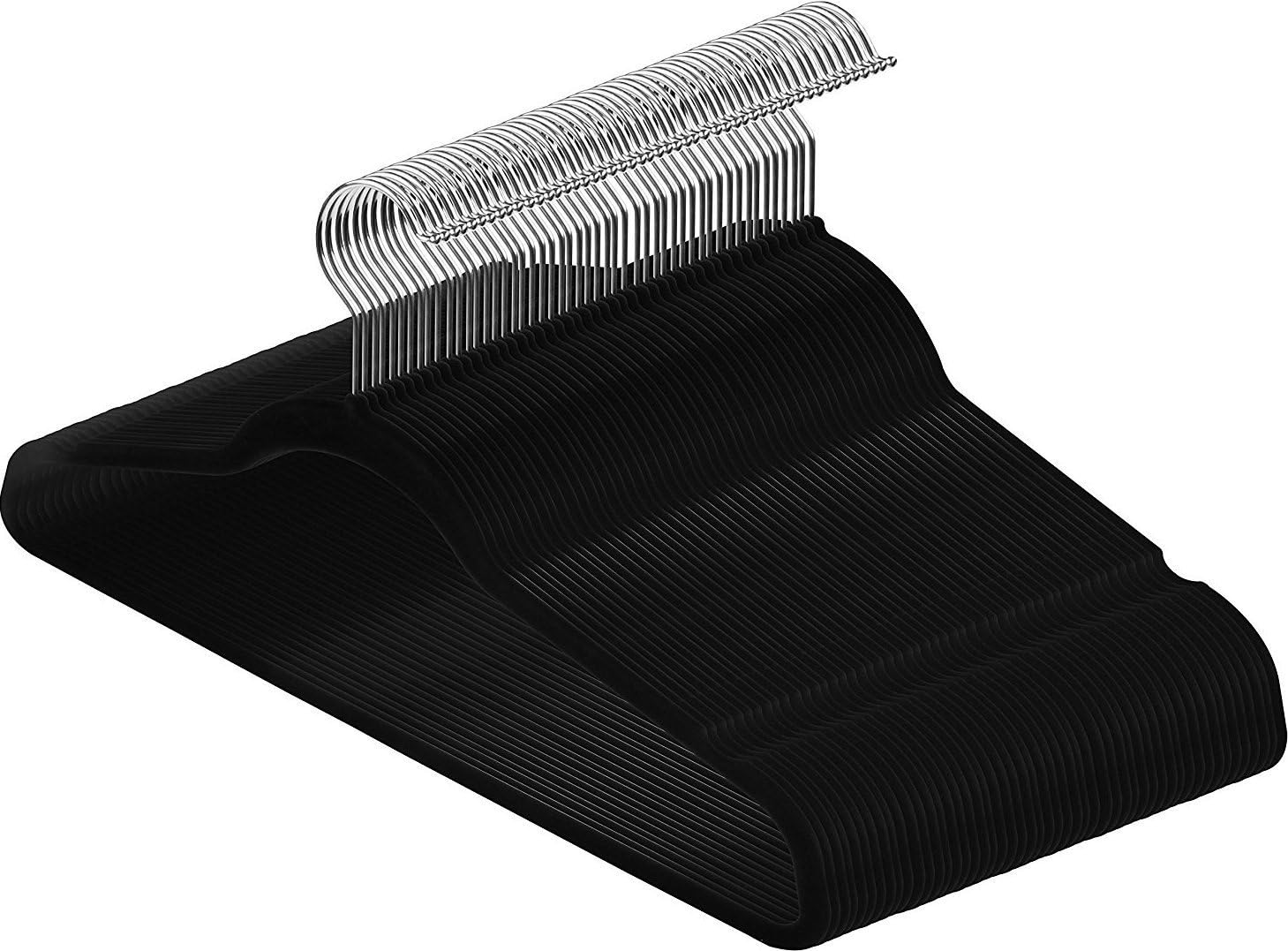 Utopia Home Velvet Hangers 50 Pack - Non-Slip Clothes Black Hanger - Suit Hangers with 360 Degree Rotatable Hook - Heavy Duty Hanger for Coat & Pant image number 4