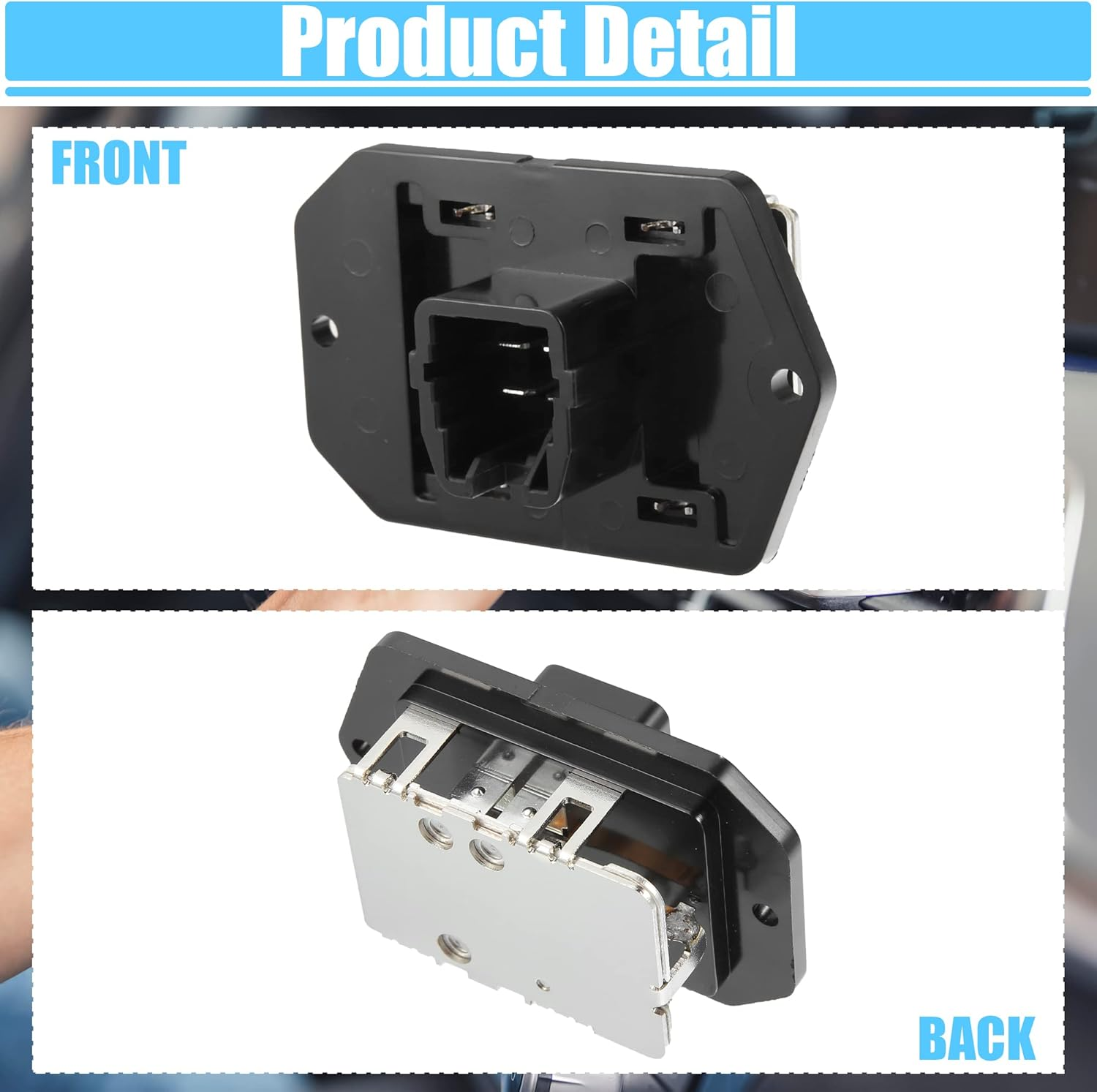 X AUTOHAUX HVAC Blower Motor Resistor AC Blower Control Module Fit for Toyota Corolla 2003-2008 No.8713802030 - Pack of 1 Black image number 4