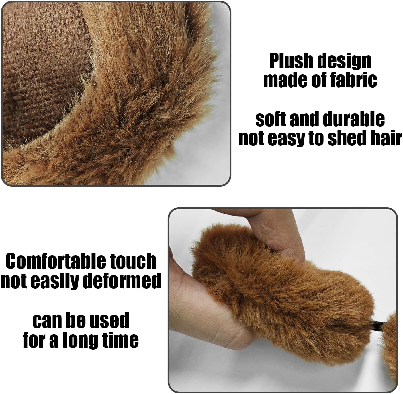 2 Pieces of Thin Bear Hairbands, Cute Animal Hairbands, Cartoon Hairbands, Cosplay Hair Accessories, Plush Hairbands image number 2
