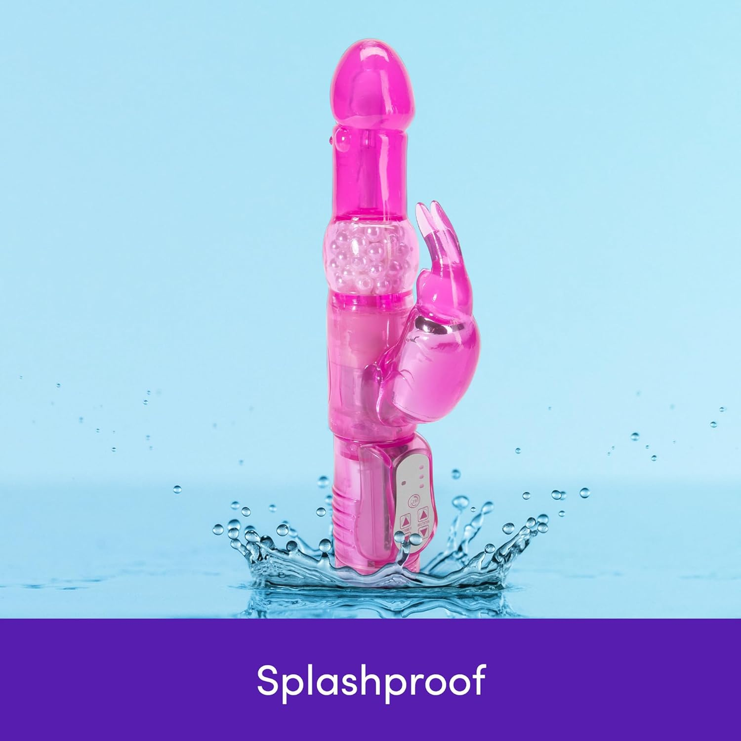 Lovehoney Jessica Rabbit Vibrator | Dual Stimulation Adult Sex Toy | 5 Inch Vibrator for Women with Rotating Shaft | Clitoris & G-Spot Stimulator | Splashproof Personal Massager Woman & Couples | Pink - Pink image number 2