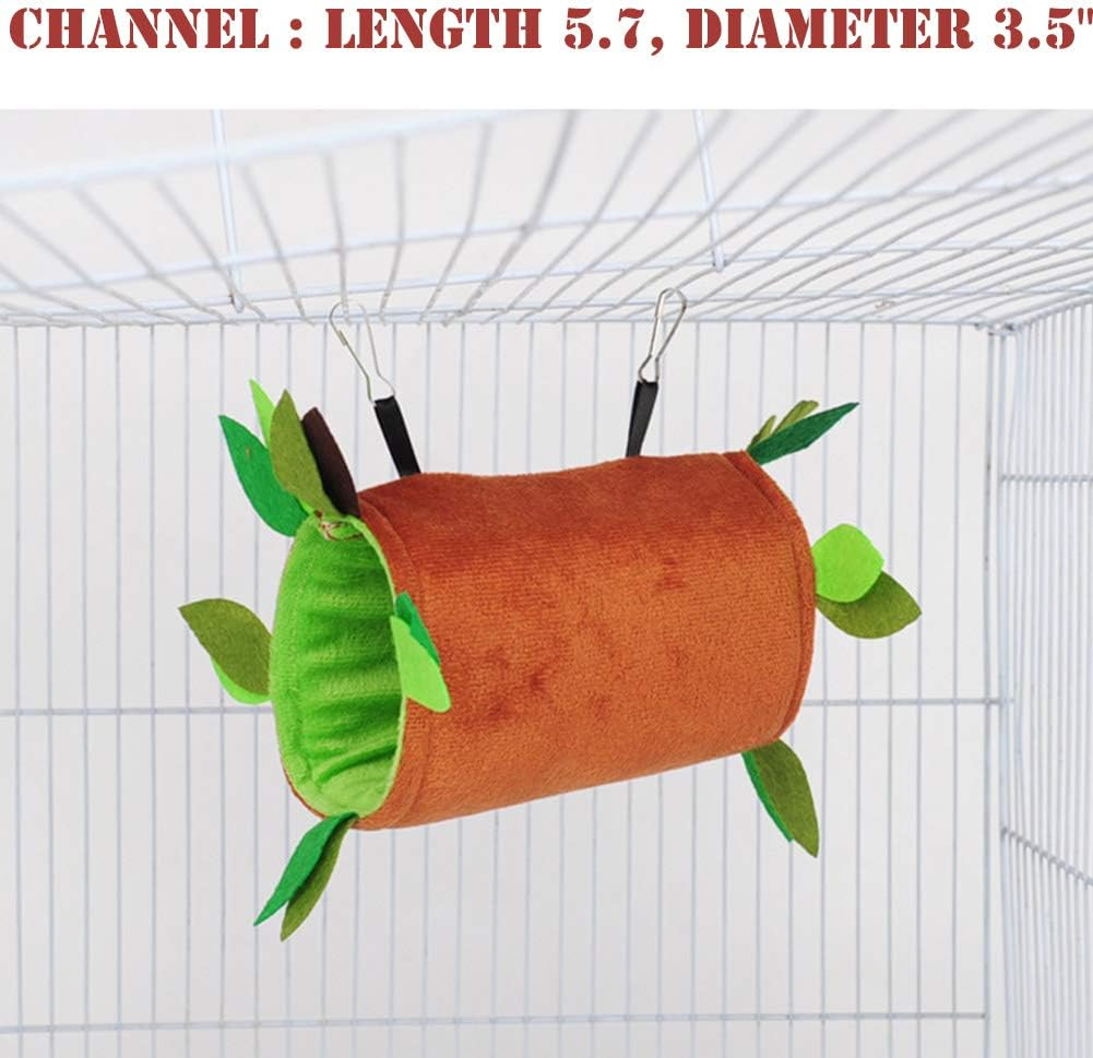SEIS 5Pcs Hamster Hanging Cage Accessories Set Leaf Wood Design Small Animal Hammock Channel Ropeway Swing for Guinea Pig Rat Birds Parrot Gerbil Sugar Glider Squirrel (5 Pcs) image number 4