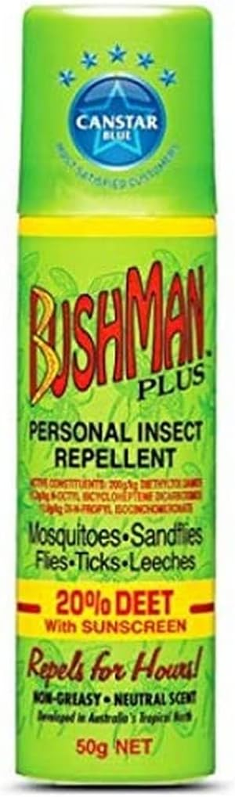 Bushman plus 20 Percent Deet Aerosol Personal Insect Repellent, 50 Grams image number 1