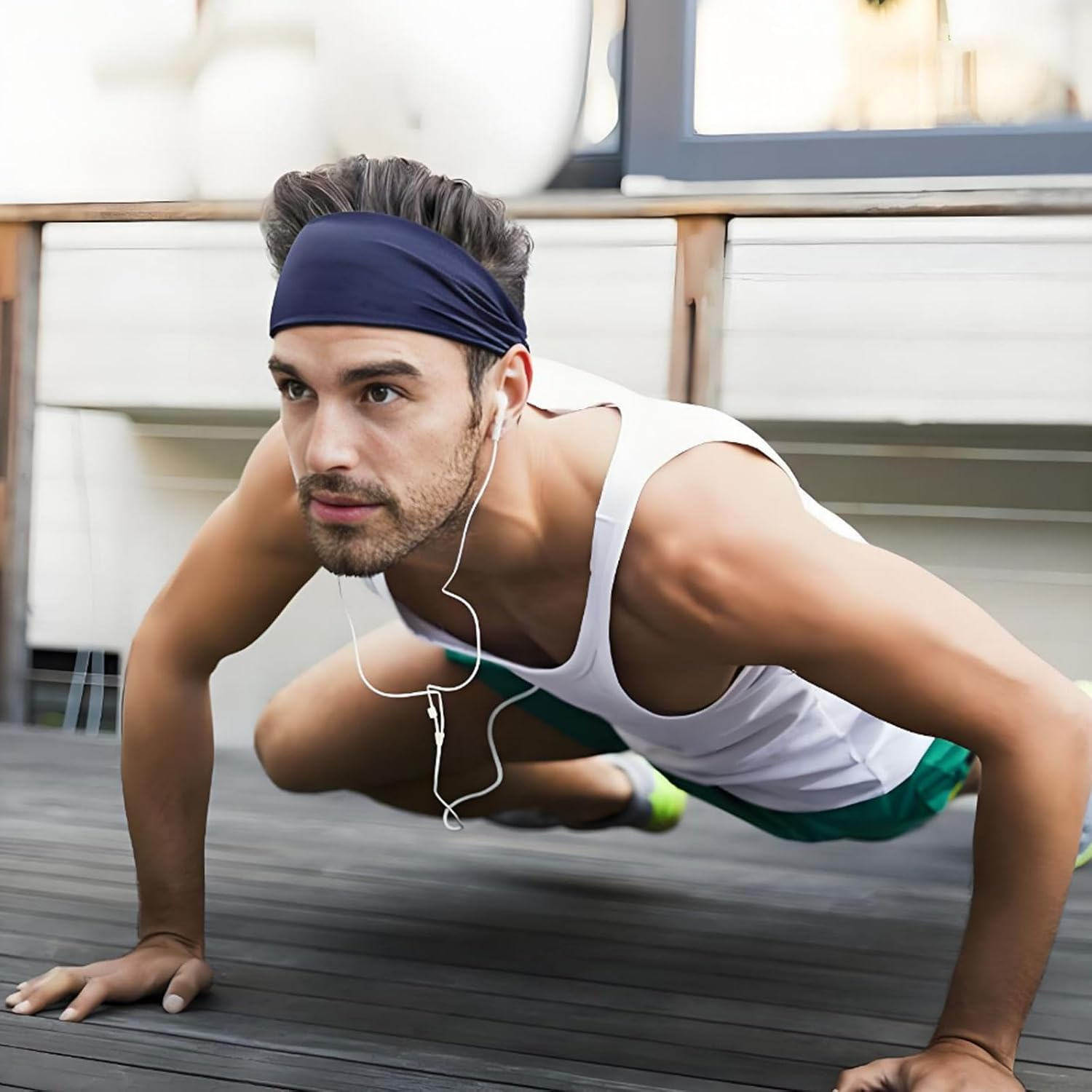 6-Piece Unisex Sports and Fitness Headband - anti Slip Sweat Absorbing Yoga Running Headband, Fashionable Hair Accessory (8.66X3.93 Inches) image number 5