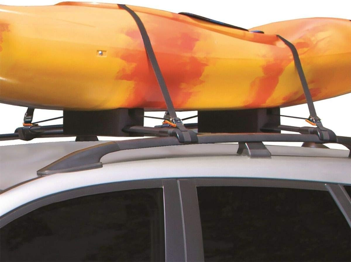 Rightline Gear Kayak Carrier with Large Foam Blocks, Attaches with or without Roof Rack image number 2