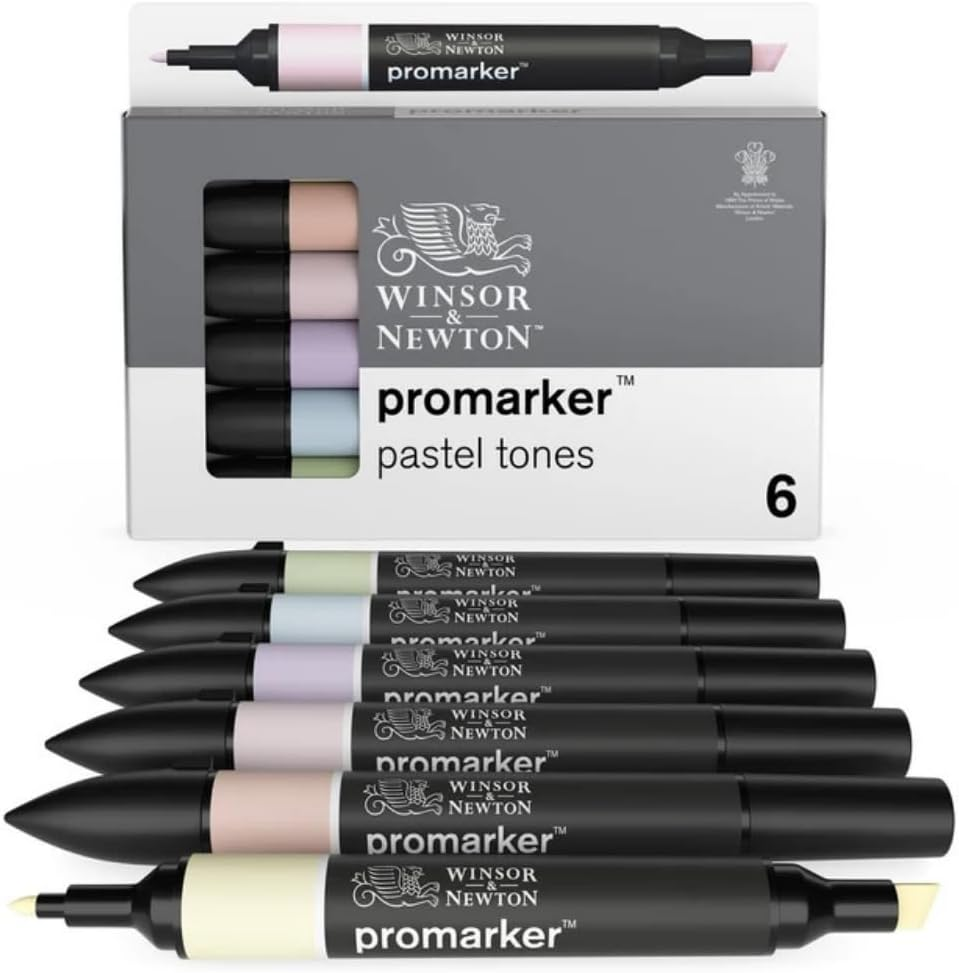 Winsor & Newton Promarker, Pastel Tones (Set of 6) image number 2