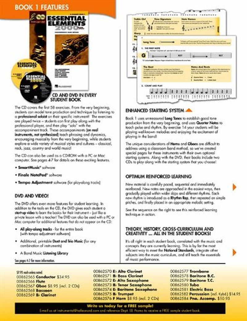Hal Leonard Essential Elements for Band Electric Bass Book 1 with EEI image number 1