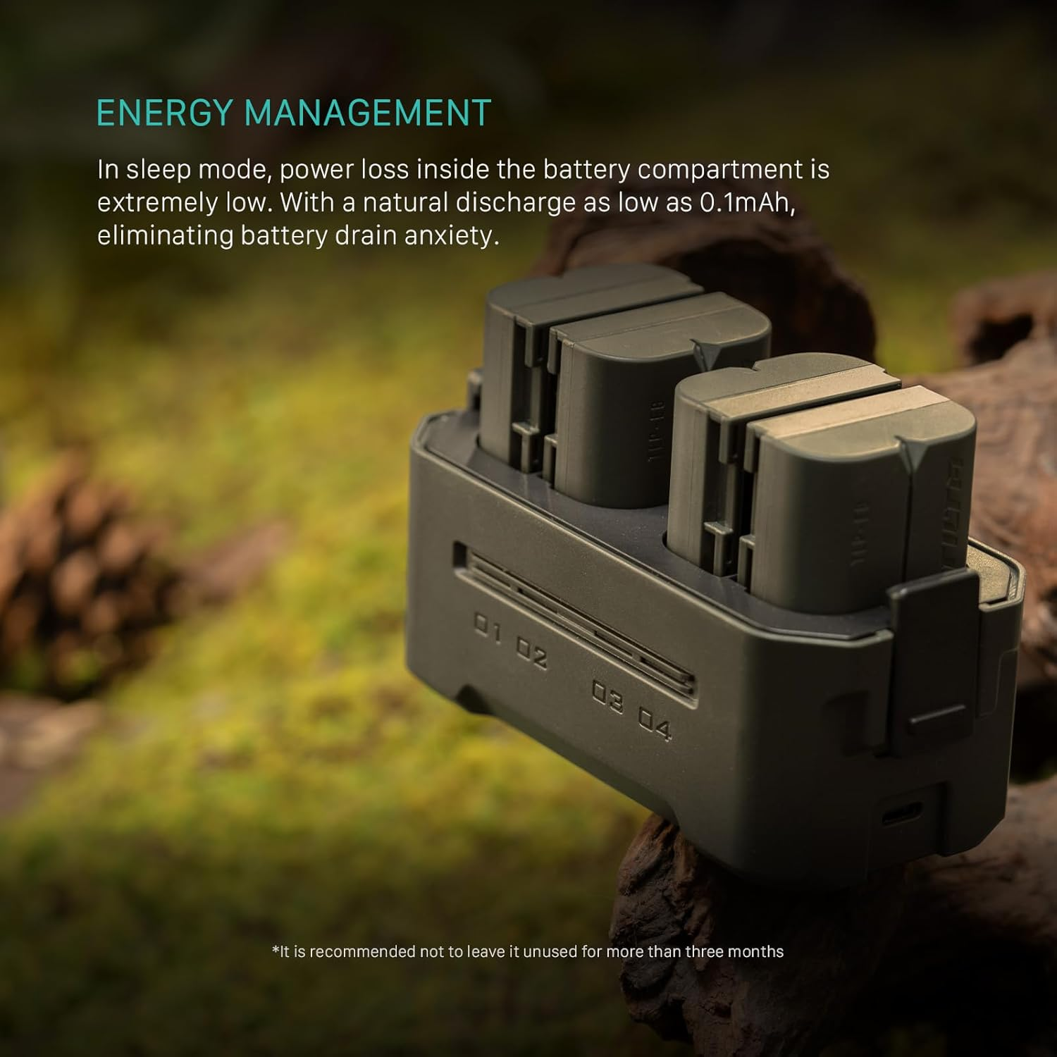 Tilta Portable Charging Station for LP-E6 (4 Channel) - Green image number 6
