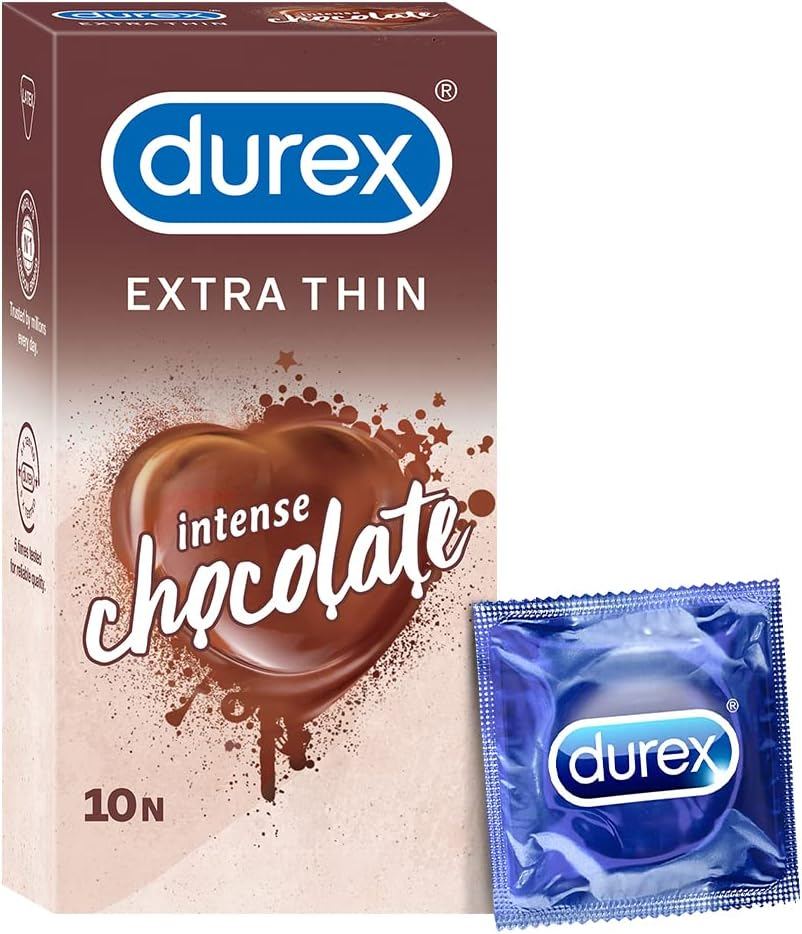 Durex Extra Thin Intense Chocolate Flavoured Condoms for Men - 10S image number 4
