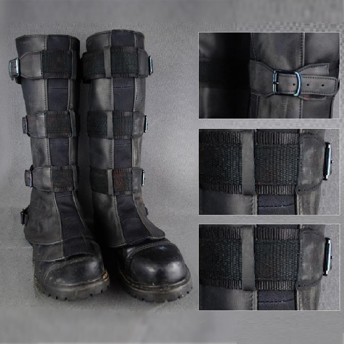 Adjustable Pirate Boot Covers for Men & Women - Medieval Renaissance Steampunk Viking Knight Warrior Costume Accessories, Faux Leather Halloween Knight Warrior Cosplay Leg Tops image number 3