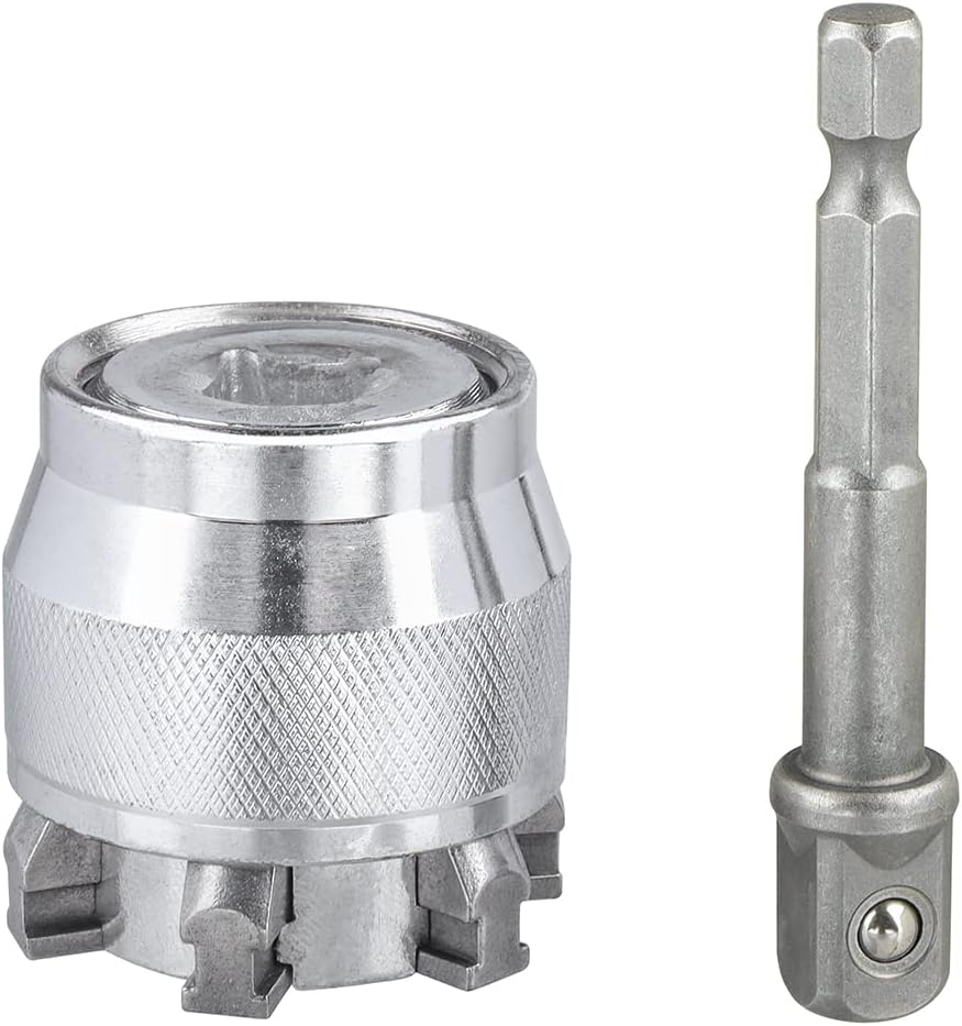 Yakamoz Adjustable Universal Socket Wrench,Adjustable Handle Drill Adapter, Adaptive All-Fitting Multi Drill Fits Standard 3/8 Inch Drive Wrench (10-19 Mm) Socket Tool image number 5