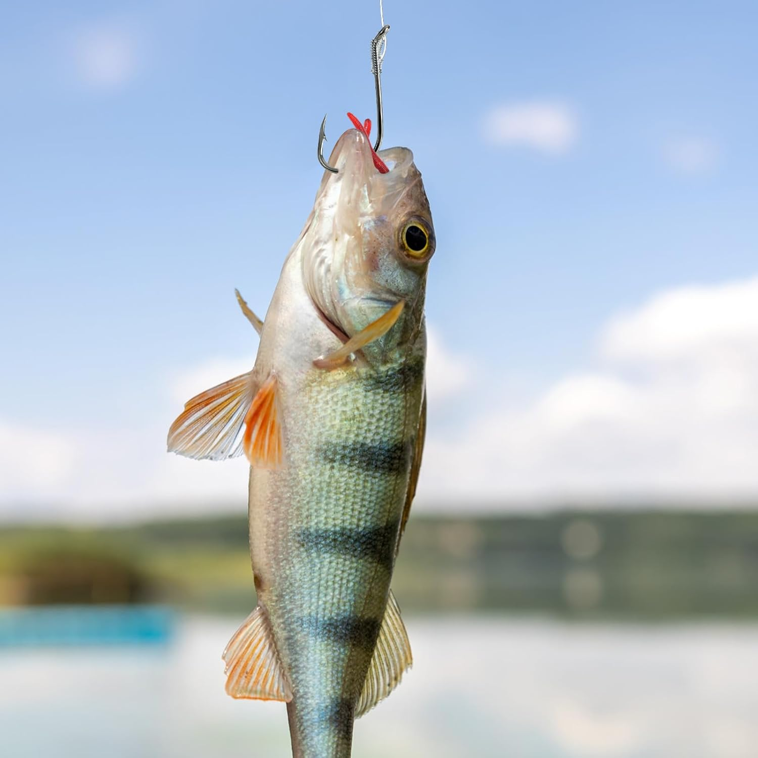 TEAONE Fake Lure, 200 PCS Soft Fishing Lure for Freshwater and Saltwater (Red, 3.5Cm/1.37In) image number 3