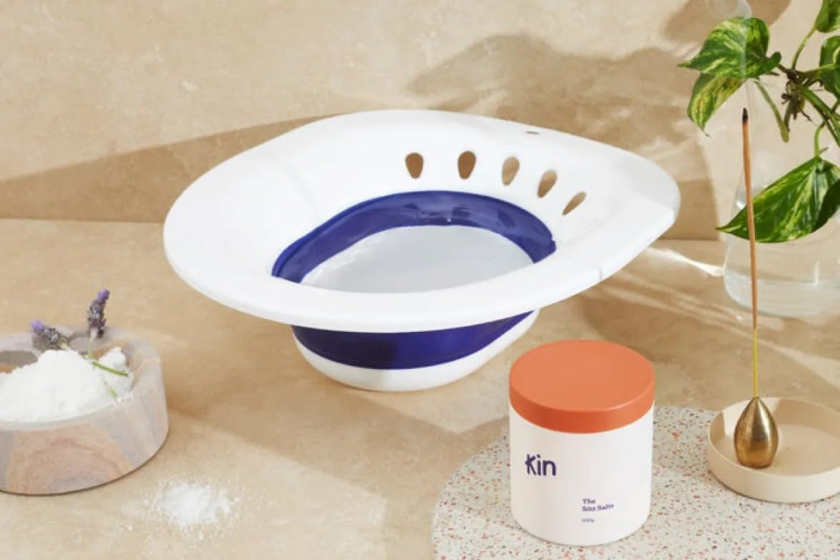 Kin Sitz Tub Postpartum Sitz Bath for Toilet, Large Capacity, Anti-Overflow, Portable, Private Care Washing for New Mums, Ideal for Pregnant & Postpartum Women