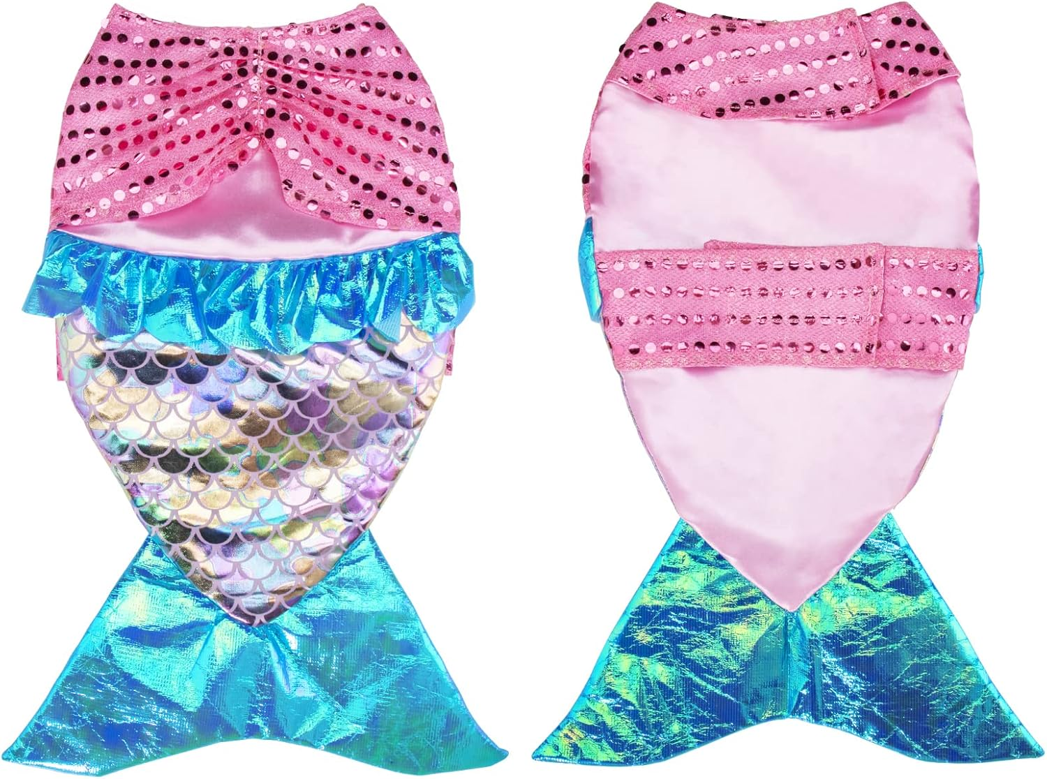 Mermaid Dog Costume - Shiny Funny Cosplay for Small & Medium Dogs, Perfect for Halloween & Parties image number 4