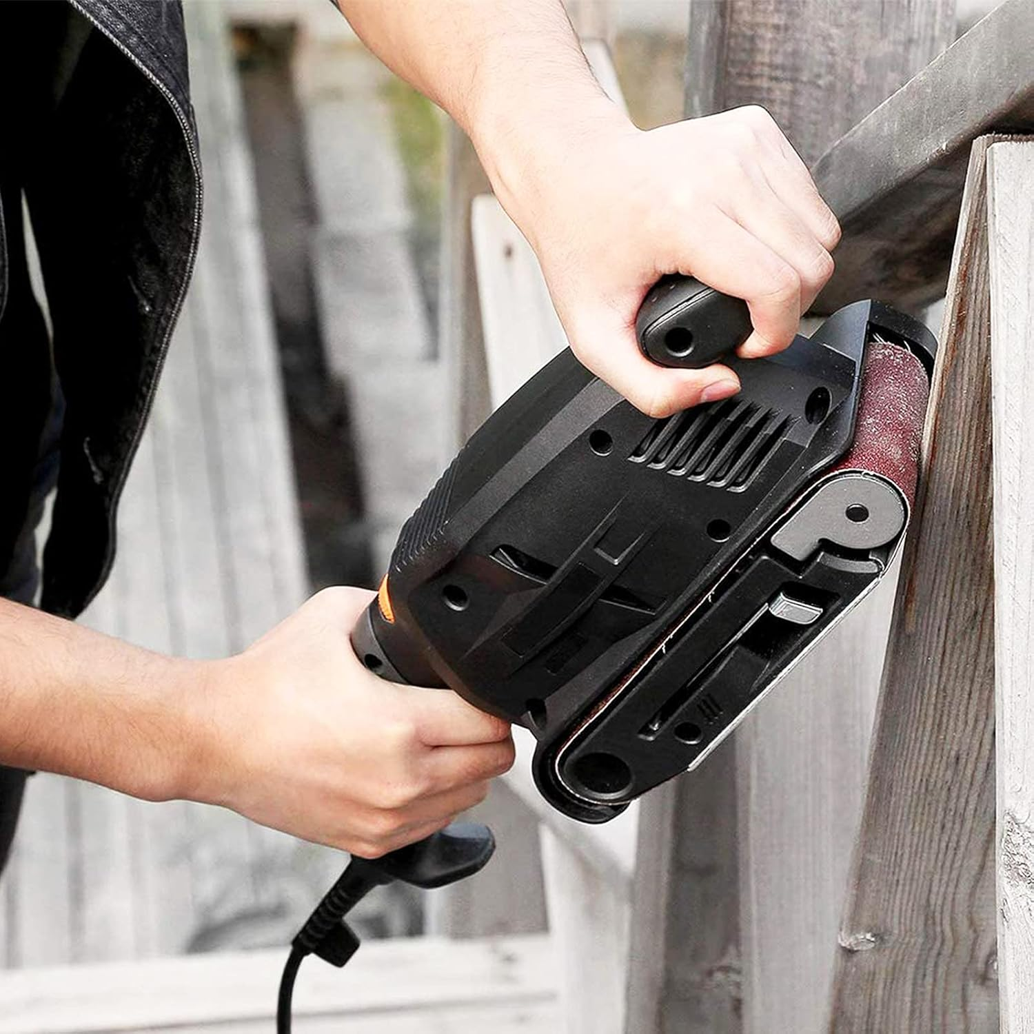 Sruhrak 100X610Mm Abrasive Sanding Belt Set - 8 Pack 40 Grits Sandpaper Belts for Portable Belt Sander image number 6