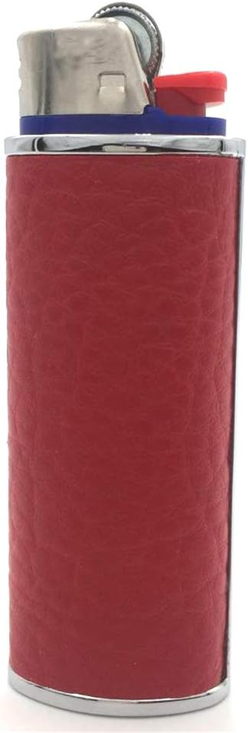 Metal Black Leather Lighter Case Cover Hold