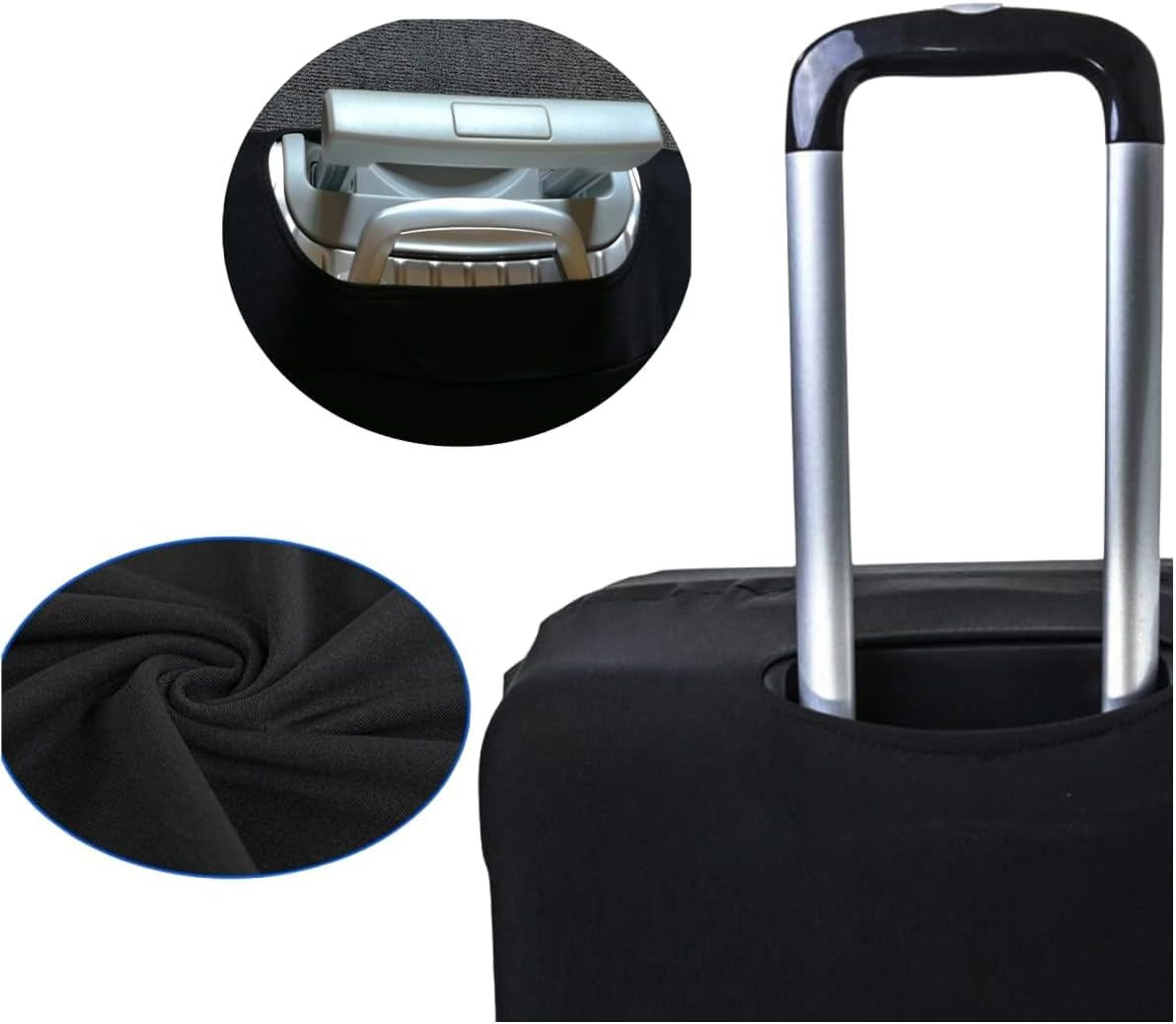 ZANZER Suitcase Cover Protector with Luggage Tag for 26-32 Inch, Elastic Dust Luggage Cover for Suitcase, Washable Thickened Anti-Scratch Travel Accessories ((Fit 26-28 Inch) L) image number 2