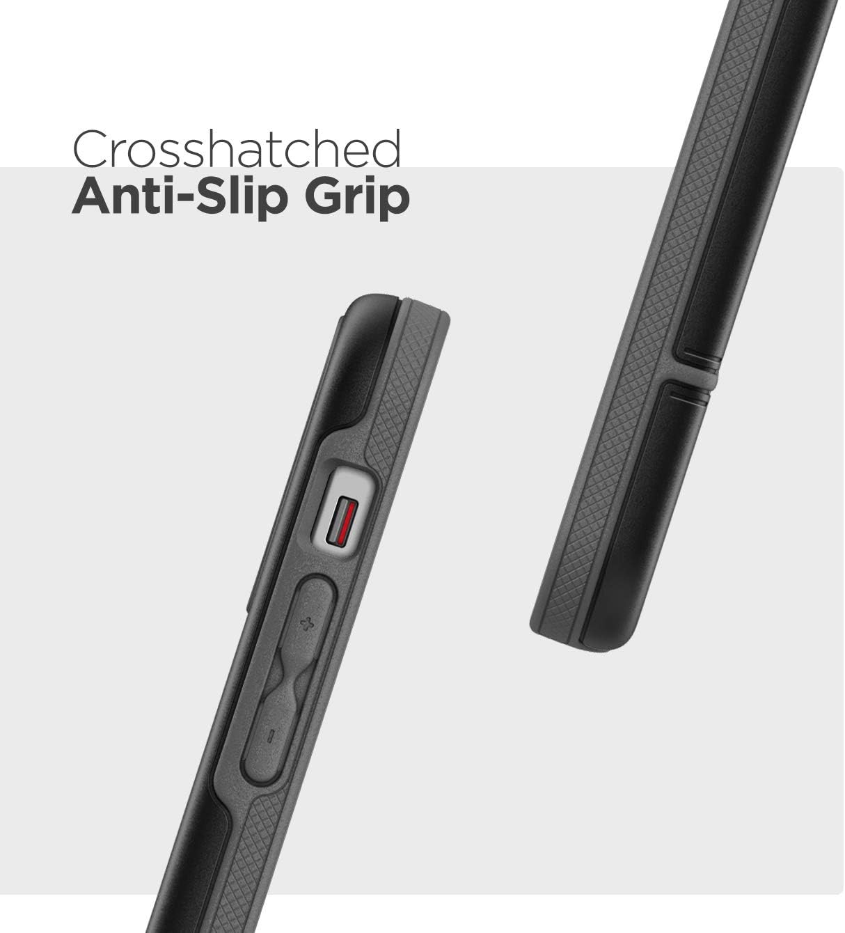 Encased Protective Iphone 12/Iphone 12 Pro Case (2020 Rebel Armor) Heavy Duty Full Body Rugged Cover - Black image number 3