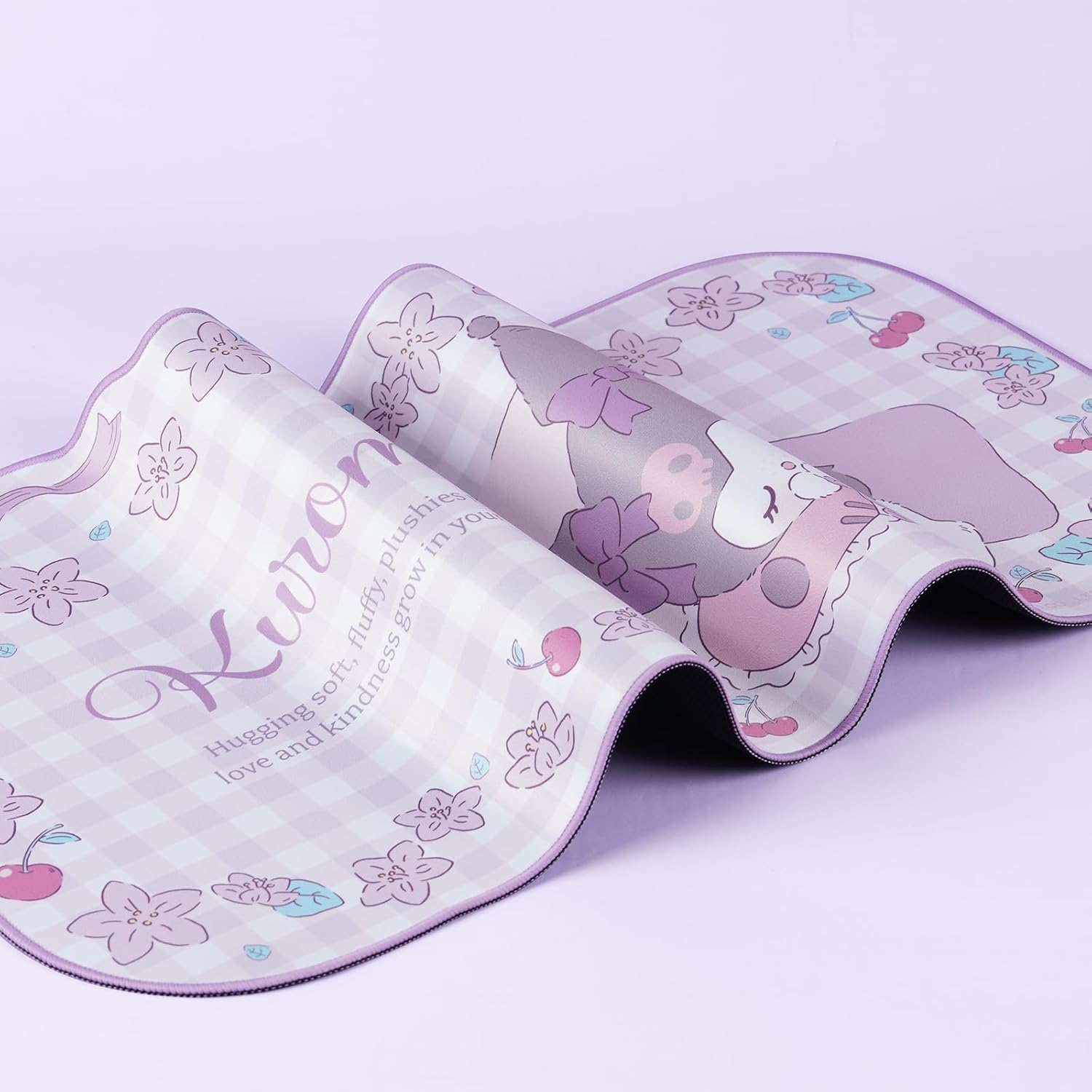 Kuitmor Kawaii Anime Mouse Pad Cute Gaming Mouse Pad,Non-Slip Waterproof Desk Mat for Keyboard,Durable Large Extended Mouse Pad with Bowknot Edge for Office Gaming - KLM Flower Dream image number 4