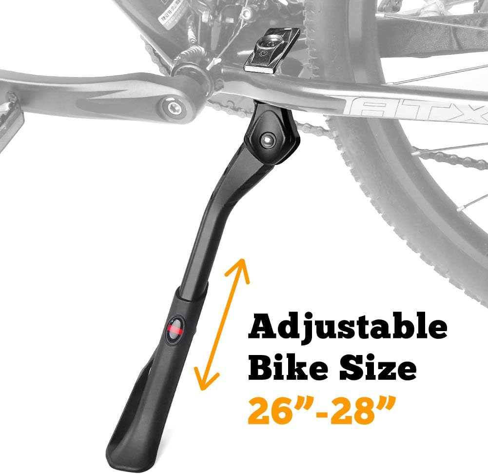 Sataway Bike Kickstand Adjustable Strong Center Mount Aluminum Alloy Bicycle Kickstand for 26&rdquo; 700C 27.5&rdquo; 28&rdquo; Inch Electric Bike Hybrid Bike Mountain Bike Adult Bike
