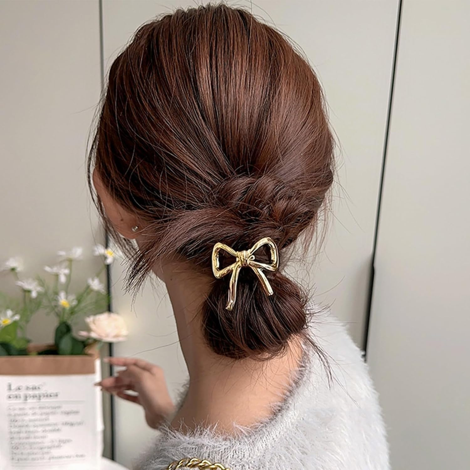 CALLYSONIC Hair Bow, Pack of 2 Hair Clips Bow, Hair Bow, Bow Hair Clips for Girls