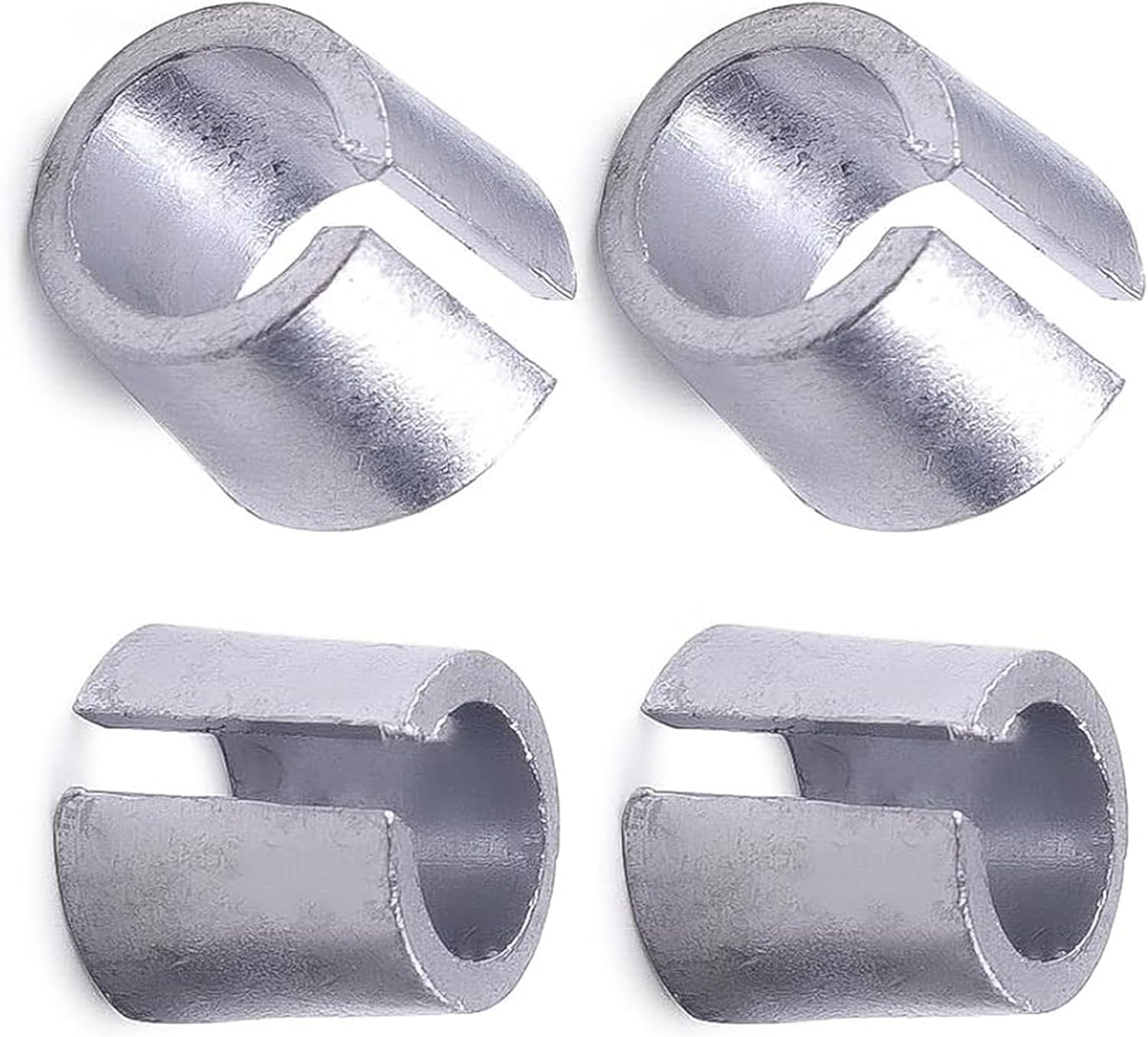 2 Pairs Battery Terminal Shims Battery Post Shims, Car Battery Terminal Converter Post Adaptor for Anode Cathode Sleeves Battery Negative & Positive Post Shim Lead for Most Car image number 3