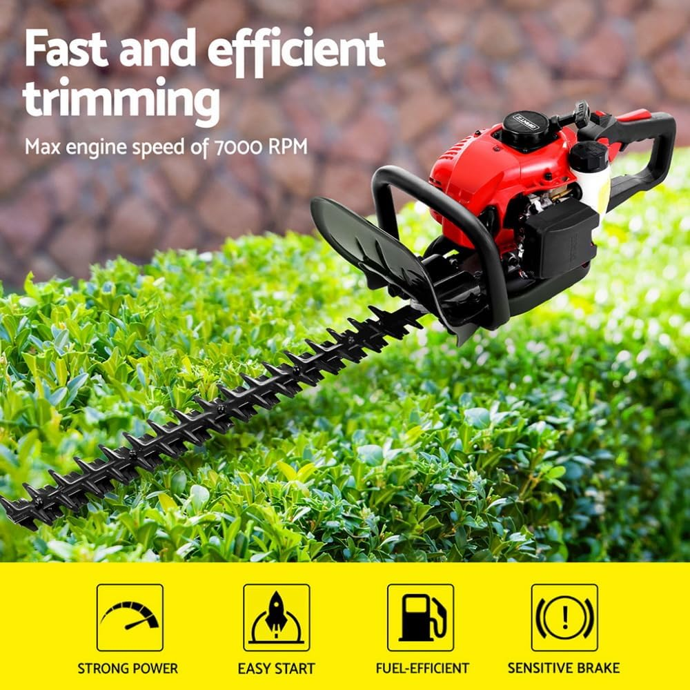 GIANTZ 25.4Cc Petrol Hedge Trimmer 24 Dual Blade Tree Grass Pruner Cutter Tool image number 4