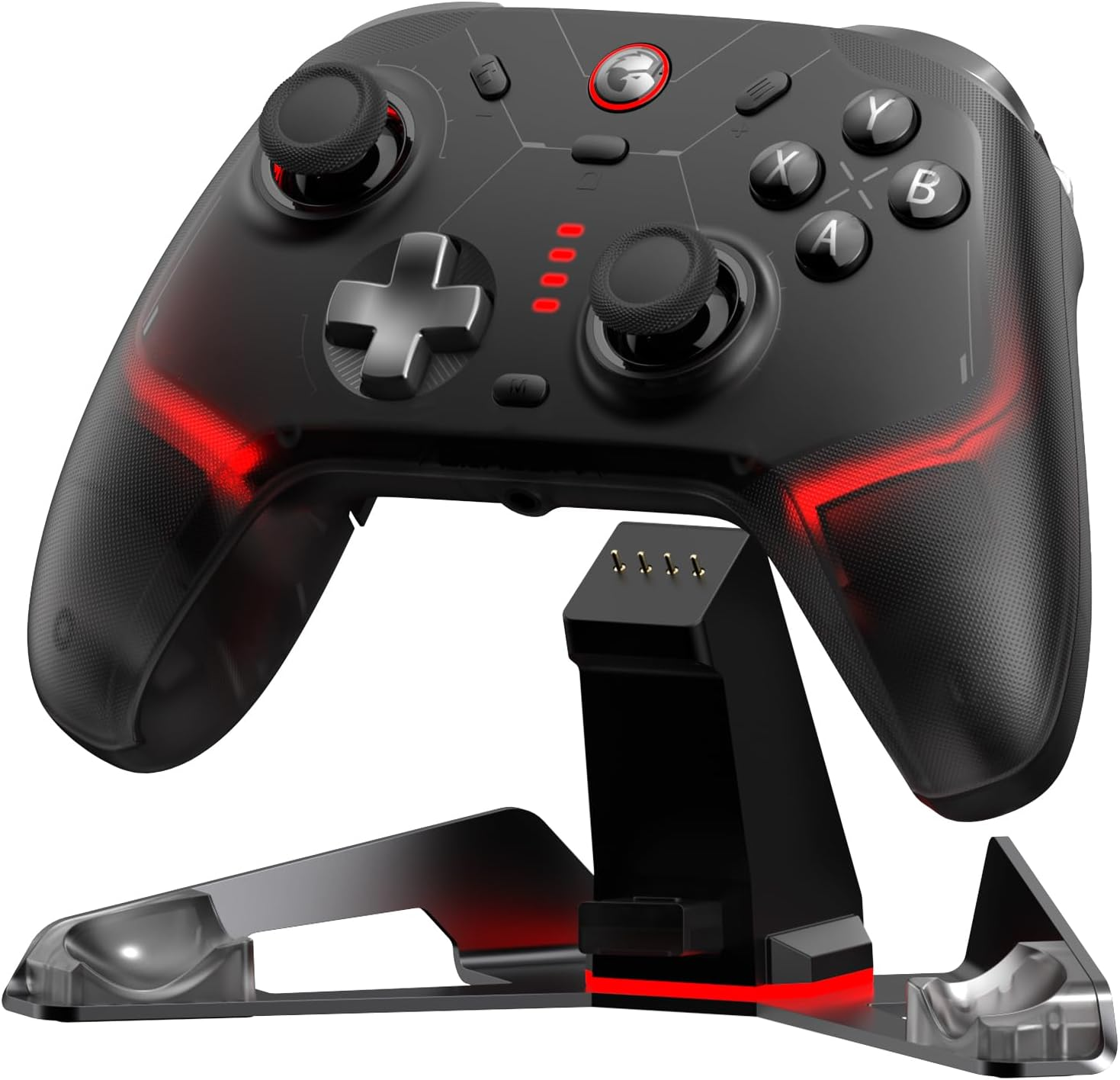 Gamesir Cyclone 2 PC Controller Mag-Res TMR Sticks 1000Hz Report Rate Hall & Micro 2-In-1 Triggers RGB Lighting with Charging Dock for Pc/Switch/Ios/Android (Black) image number 6