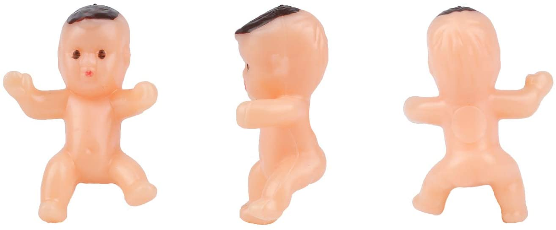 Tanlee 120 Pieces Mini Plastic Babies Baby Shower Party Favor Supplies Ice Cube Game Party Decoretions Baby Full Moon Gifts, 1 Inch image number 2