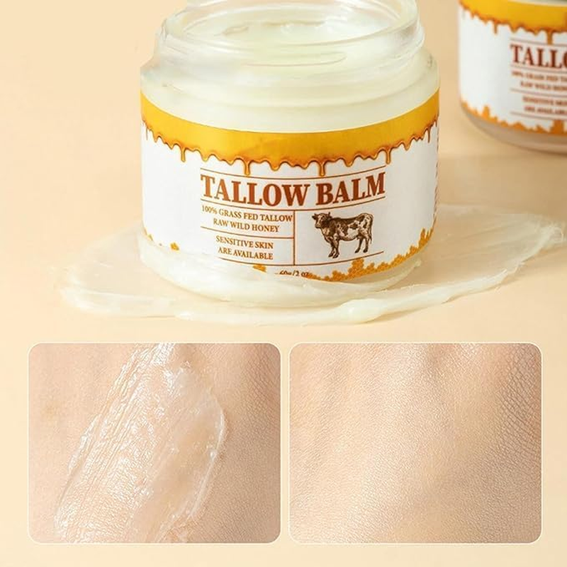 EASYNICE Hydrating Tallow Honey Balm Grass Fed Organic Face Cream ，Face Moisturizer，Tallow and Honey Balm All Purpose Skin Care，All Purpose Natural Skin Care 1Pc
