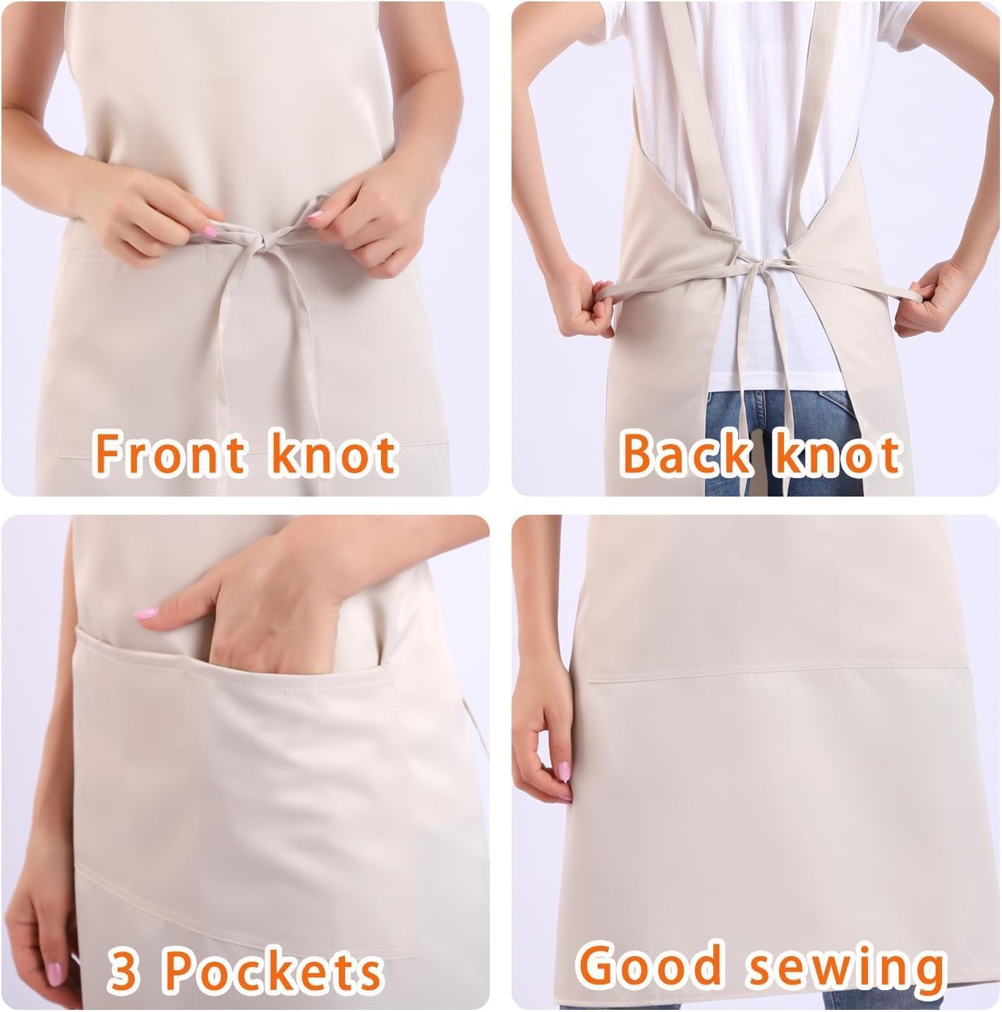 1 PCS H Style Apron with Pocket for Women, Men Large Size Comfortable, Kitchen, Home, Cooking image number 5