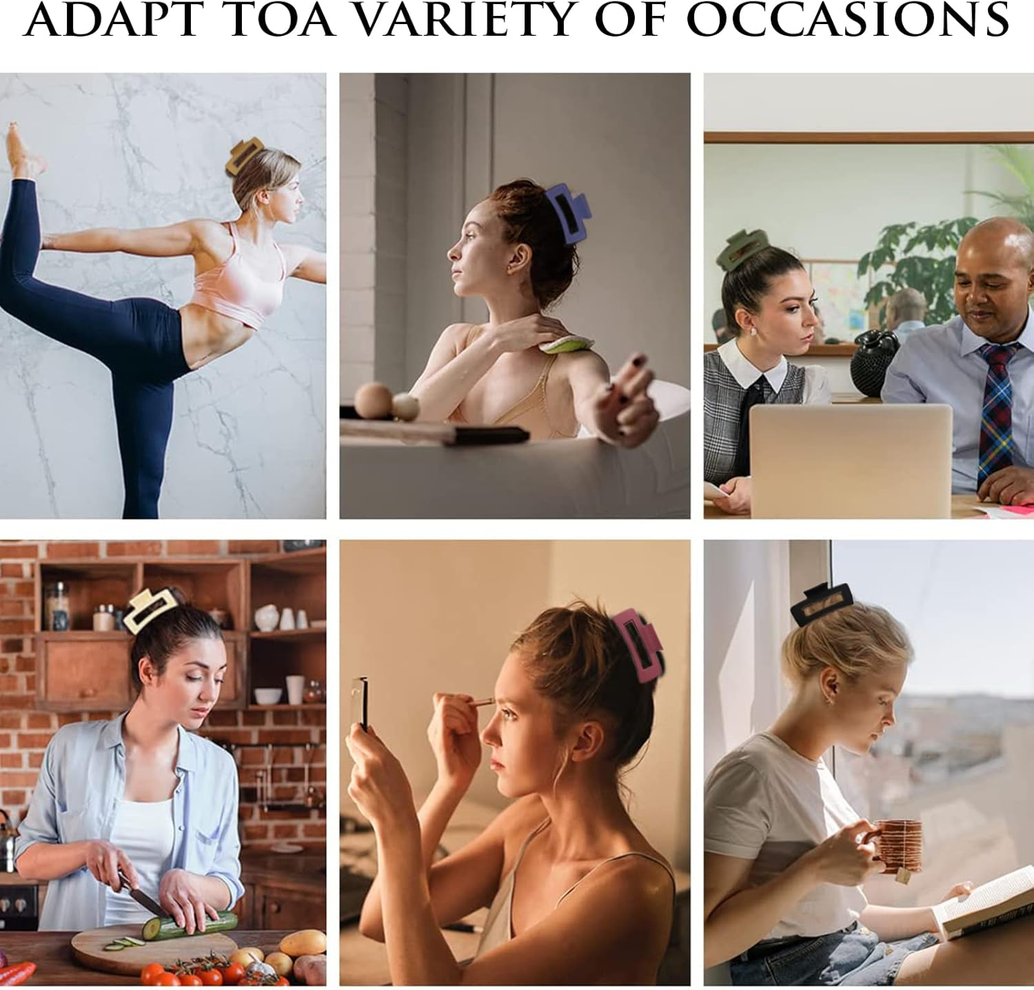 Kavya Hair Claw Large Thick Hair Clips Large Non-Slip Hair Clip Rectangular Hair Clips Women 11 Cm Hair Clip Hair Accessories image number 5