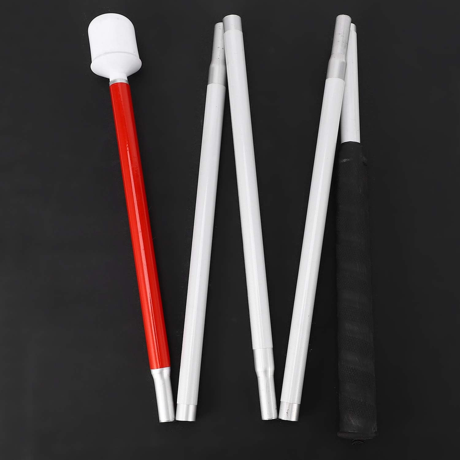 Aluminum Folding Cane 4-Sec Folding Cane with Rolling Tip for Blind Walking Stick image number 1