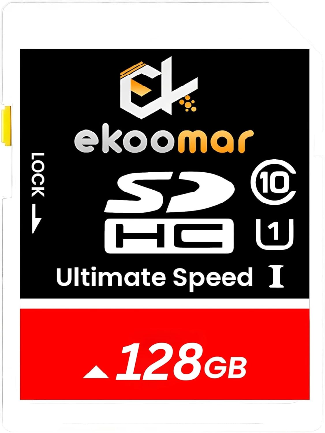 Ekoomar U1 128GB SD Card - Class 10, High-Speed Memory Card with 100Mb/S for Digital Camera, Dash Cam, & Video Recording | Durable & Reliable Storage for Memories, Camera SD Card image number 6